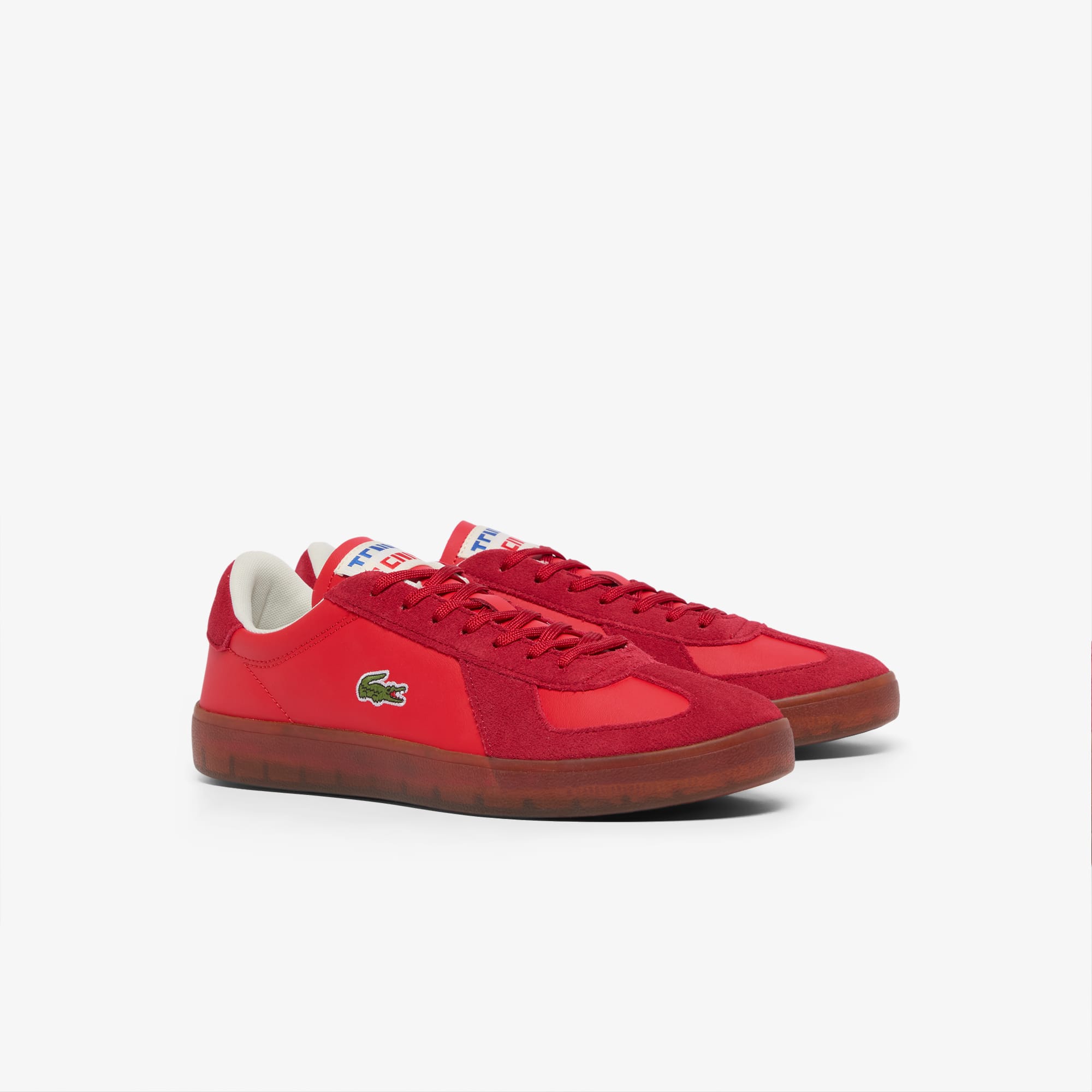 Men's Baseshot Pro Leather Sneakers - RED/GUM