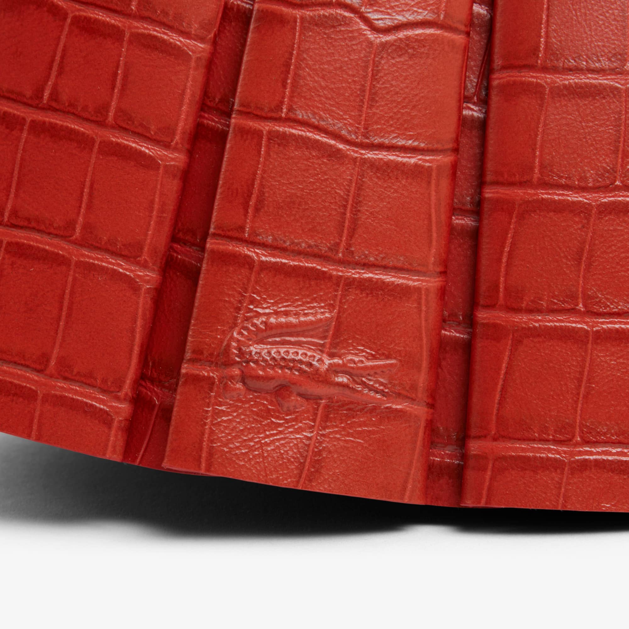 Runway Small Lenglen Effect Leather Bag - ORANGINE