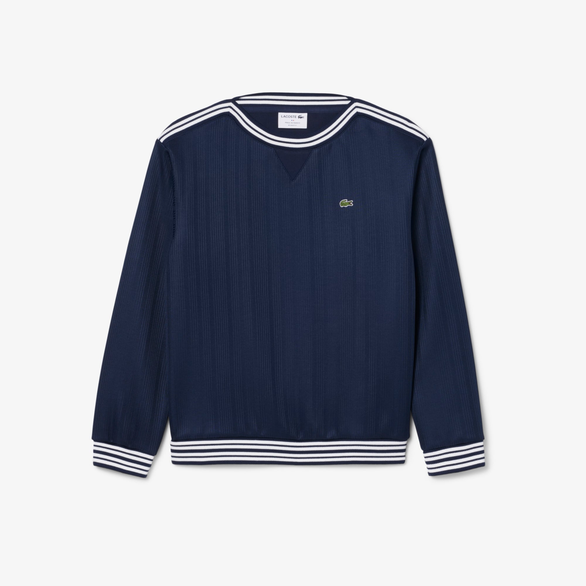 Made In France Boat Neck Sweatshirt - Navy Blue / White