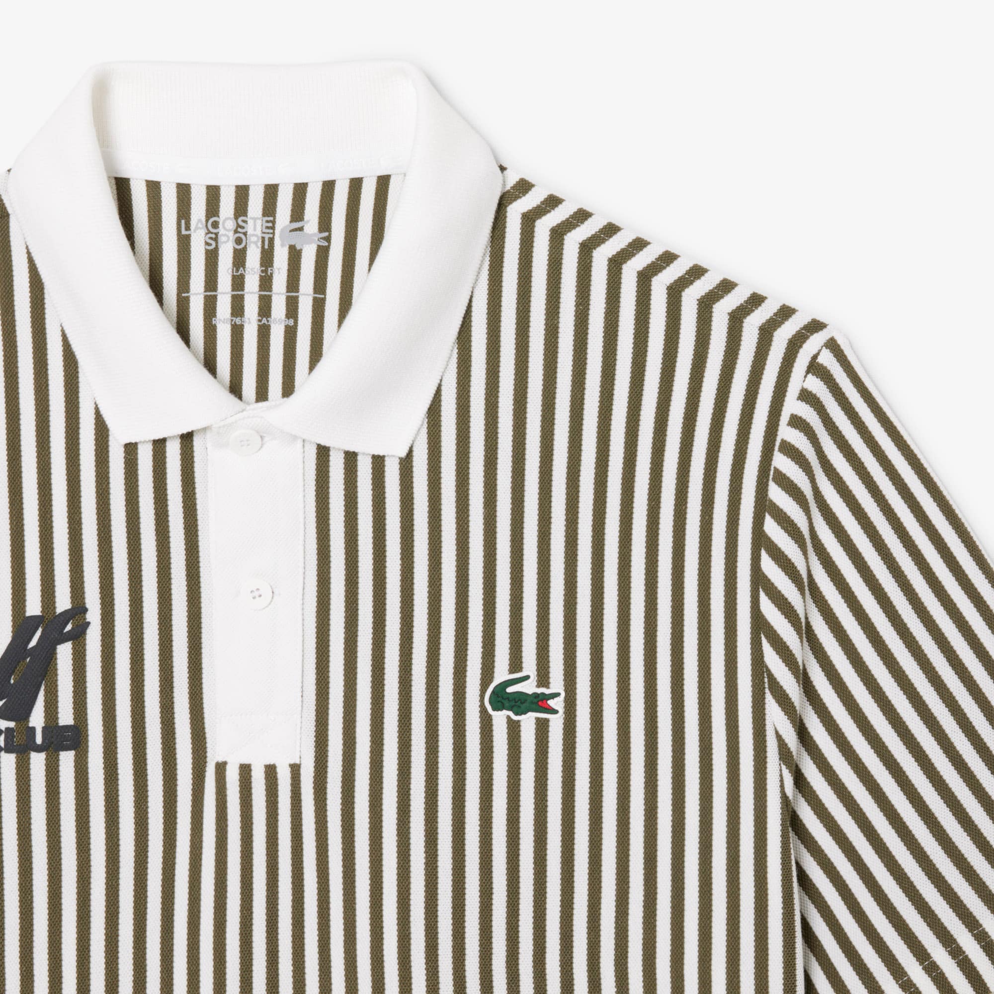 Men's Thermo-Regulating Striped Golf Polo - Green / White