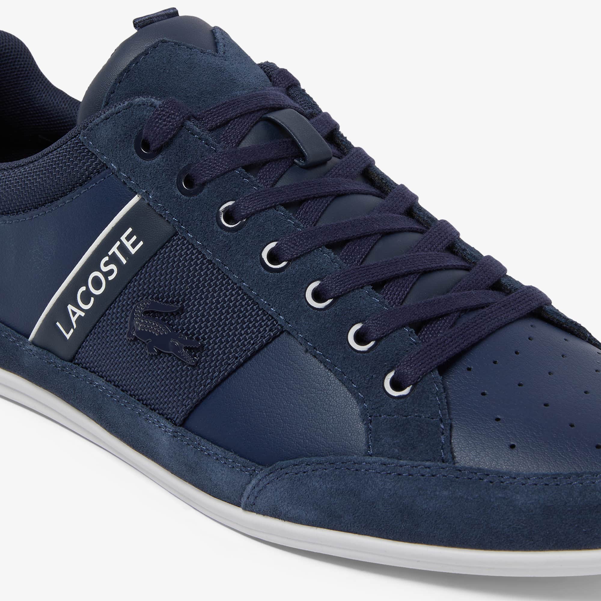 Men's Chaymon Suede Sneakers - NVY/WHT