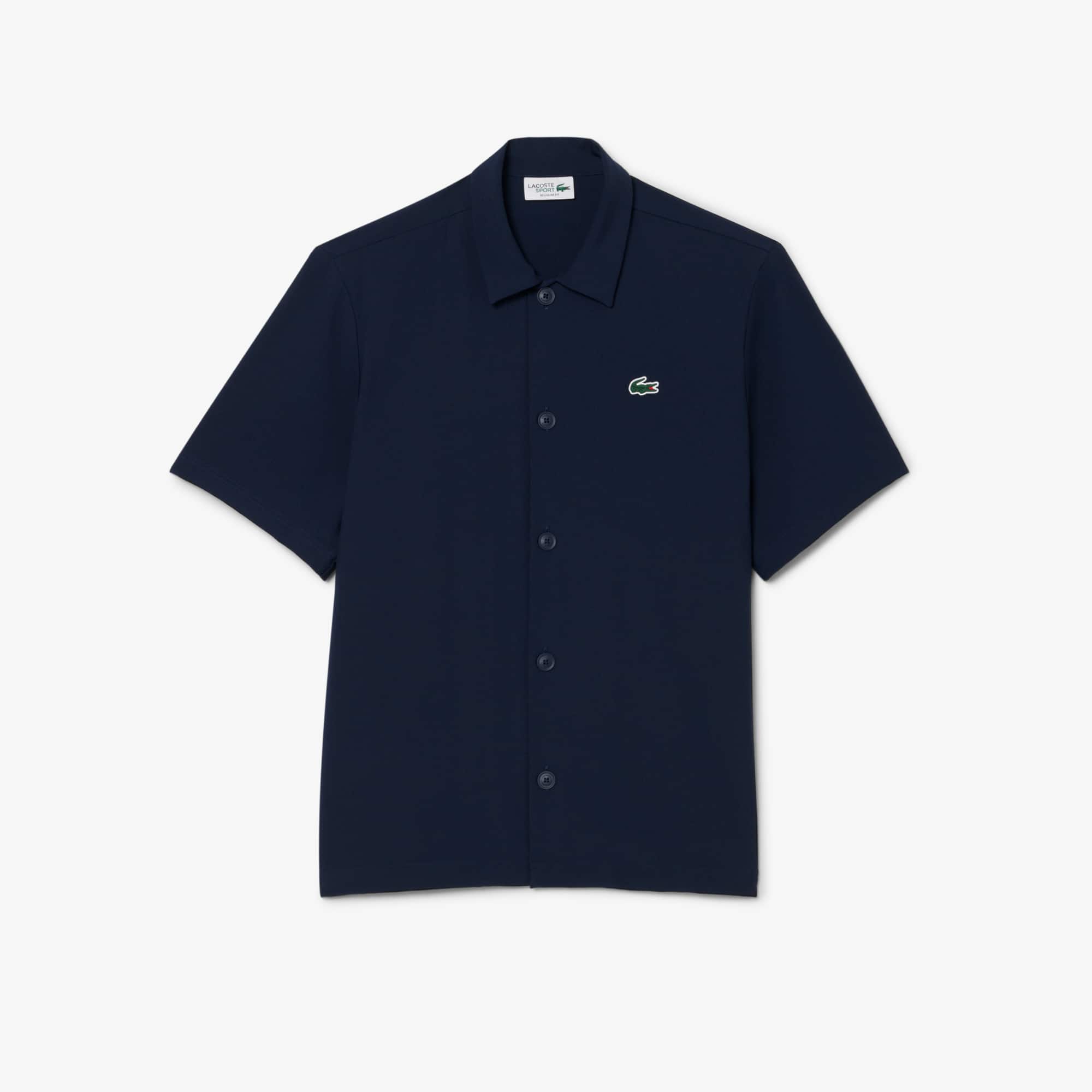 Men's Ultra Dry Printed Stretch Golf Shirt - Navy Blue