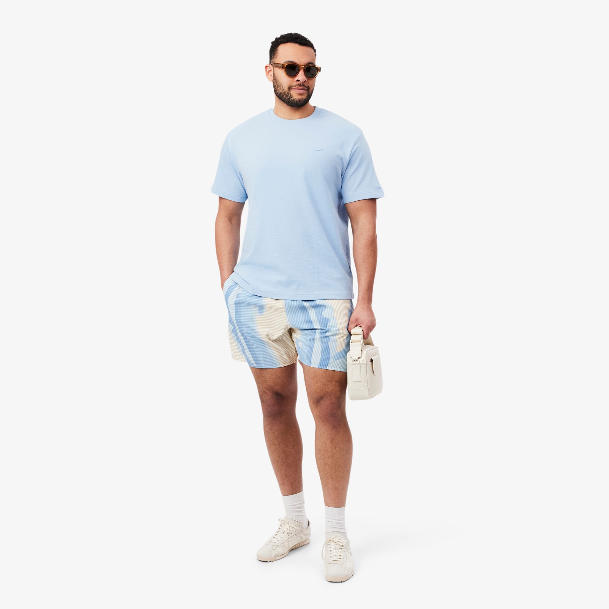 Textured Jersey T-Shirt - Light Blue
