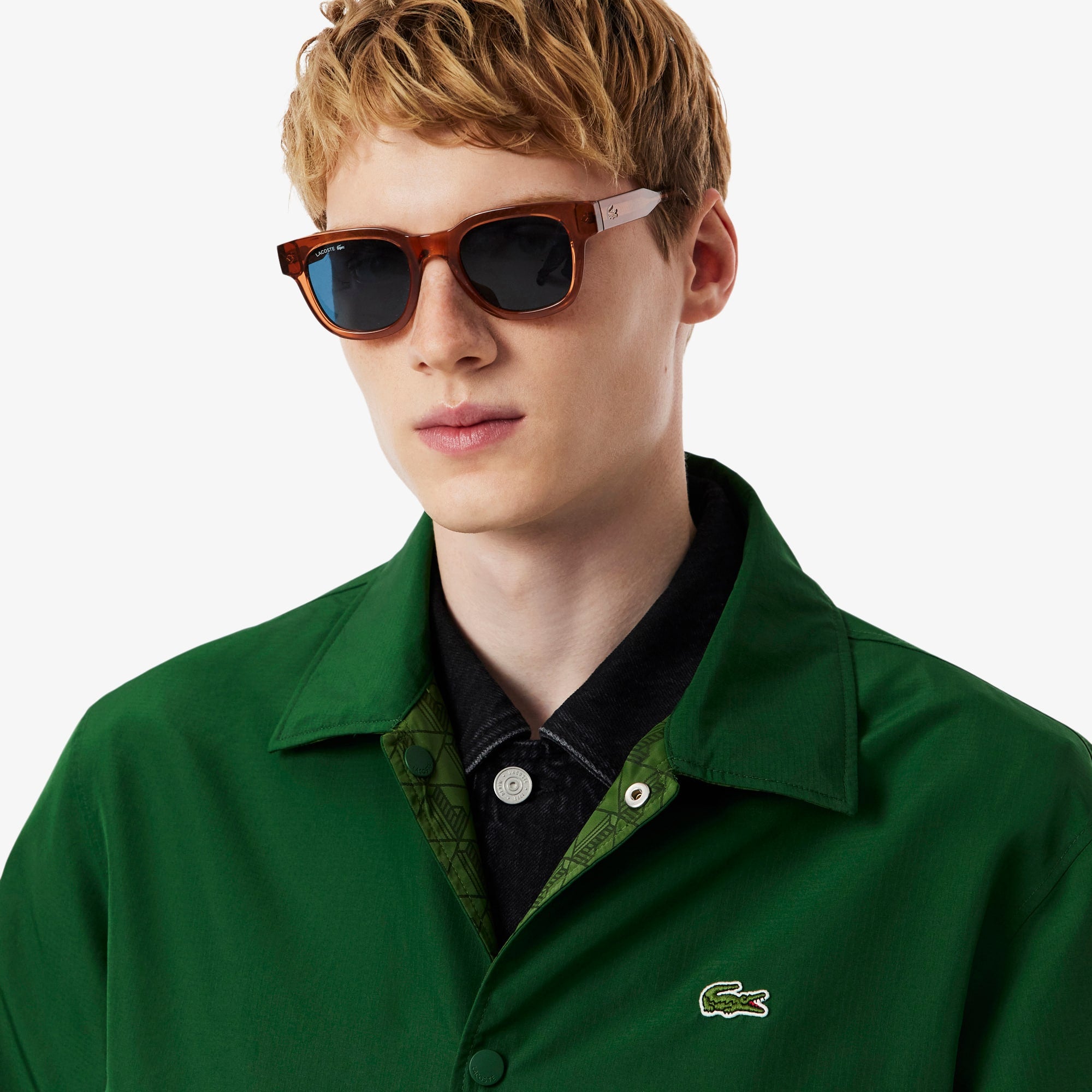 Men's Reversible Monogram Jacket - Pine green