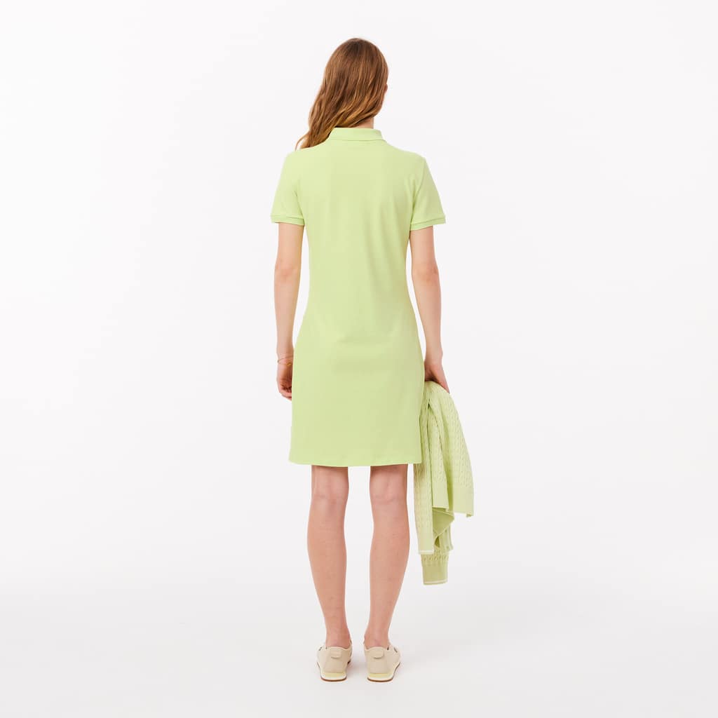 Women's Slim Fit Stretch Mini Piqué Polo Dress - Green