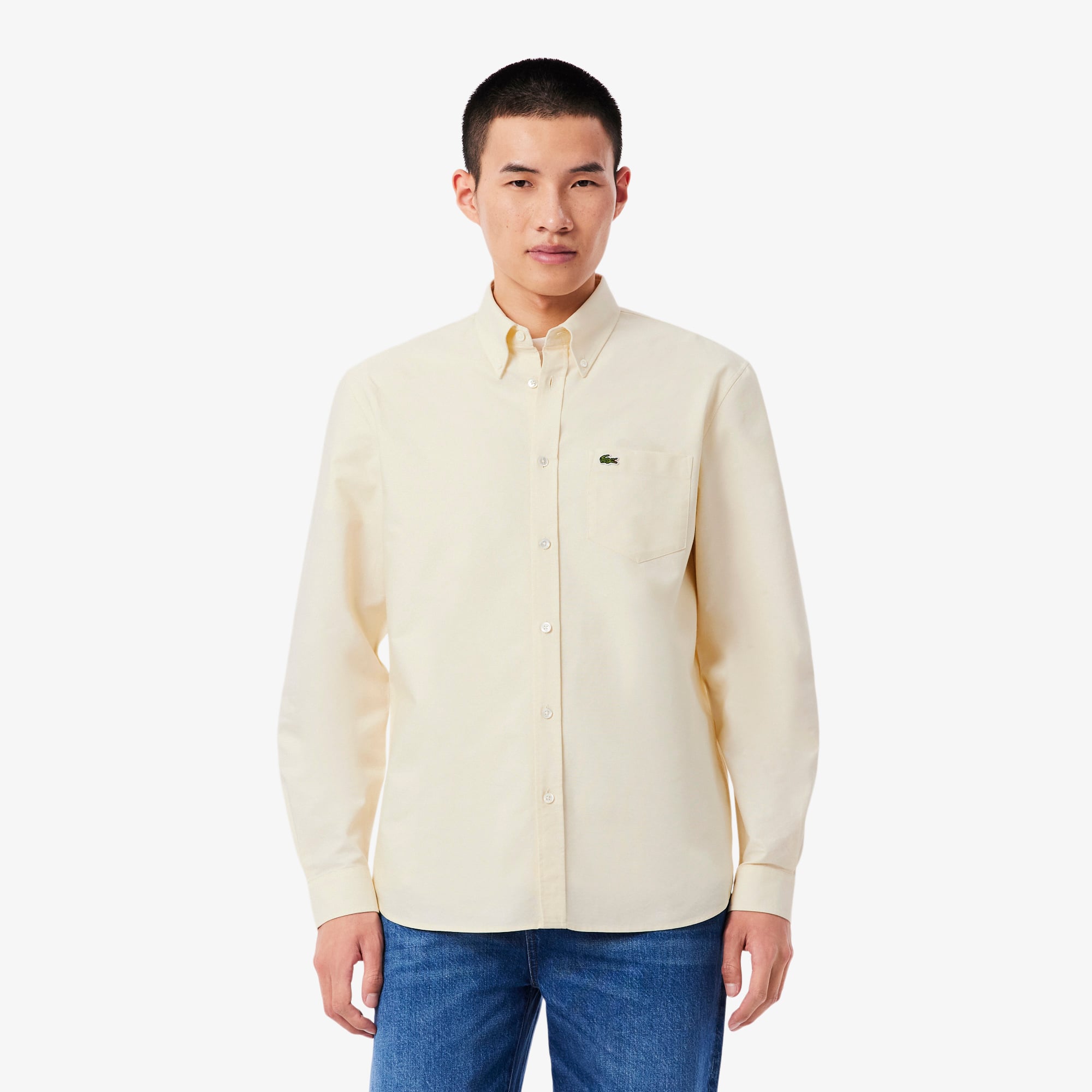Men's Regular Fit Oxford Shirt - Beige