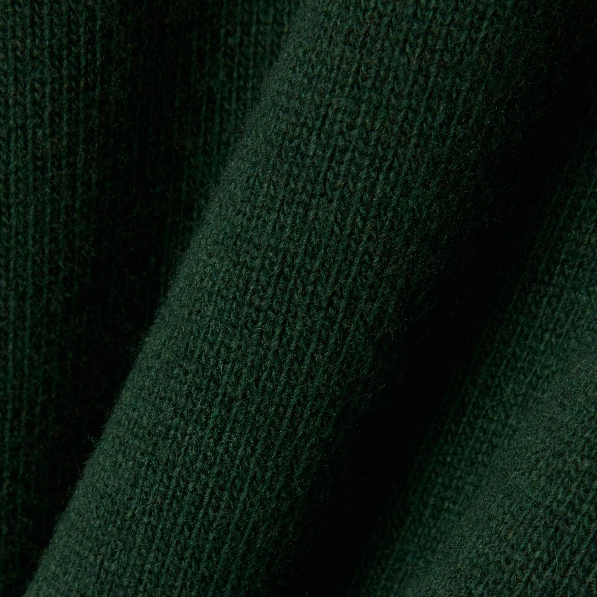Men's Wool Crew Neck Sweater - Forest green