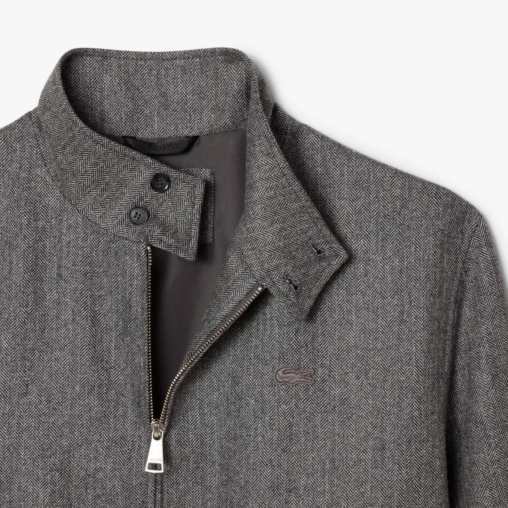 Men's Wool Harrington Jacket - Grey