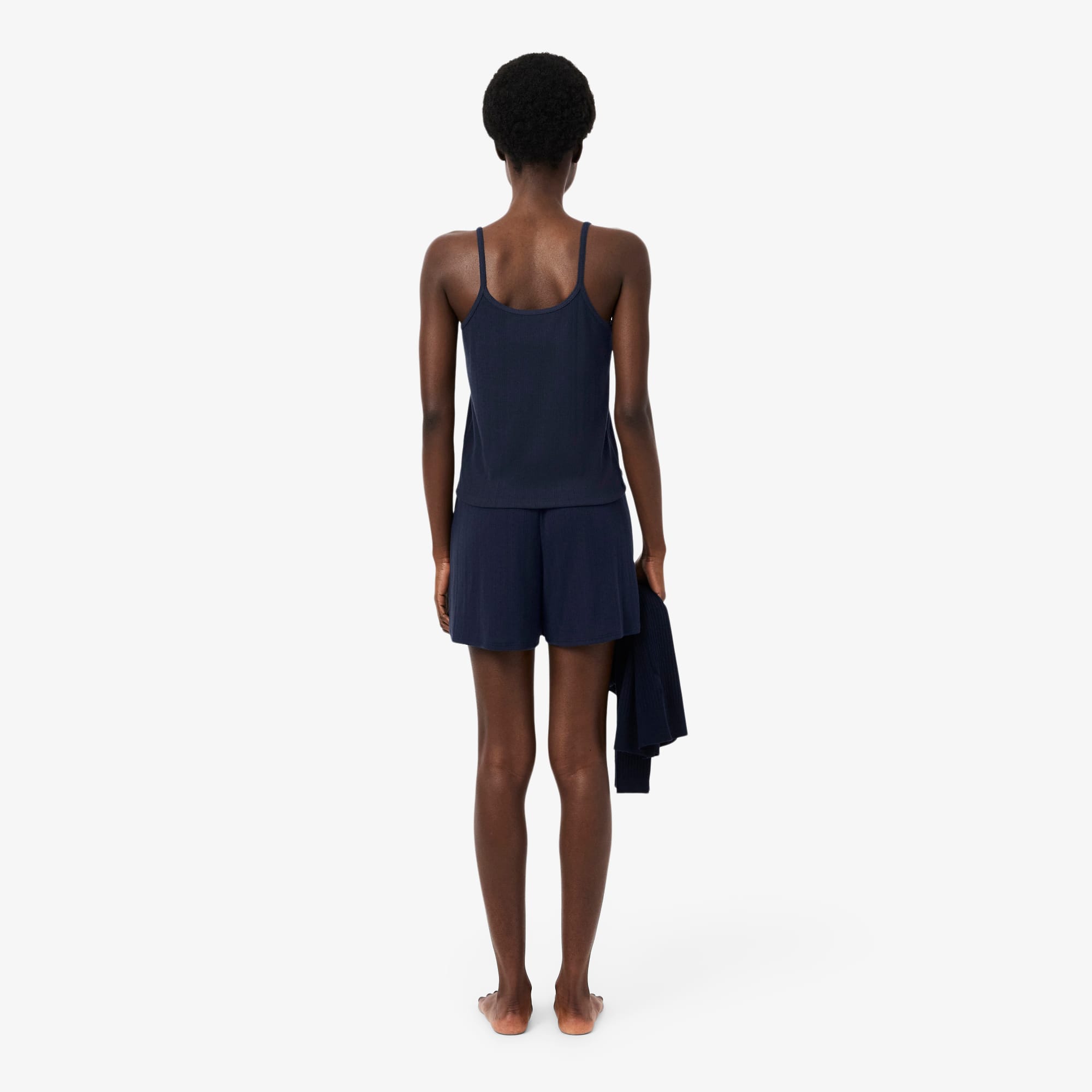 Pointelle Pajama Set - Navy Blue