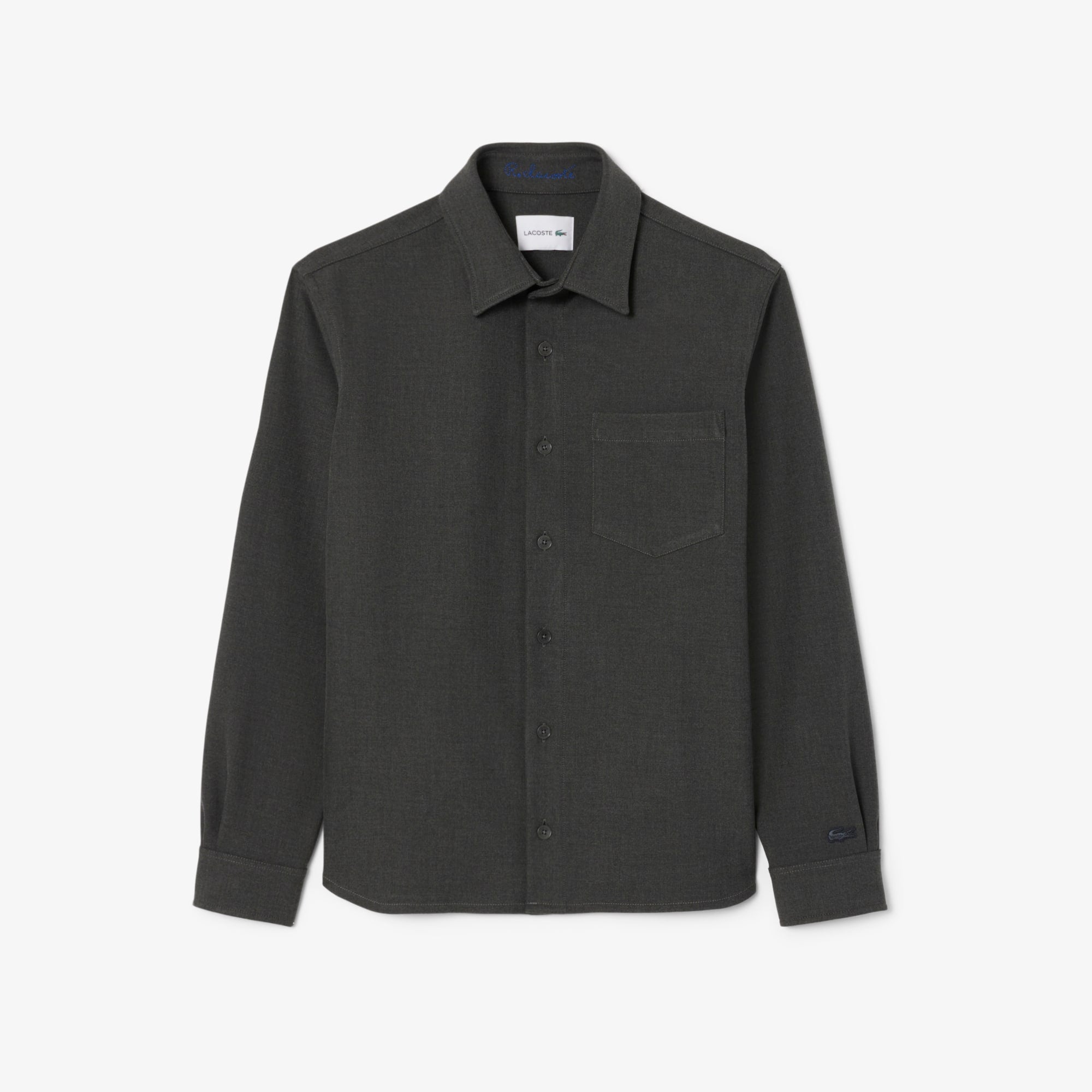 Men's Oversized Double Face Overshirt - Grey pitch