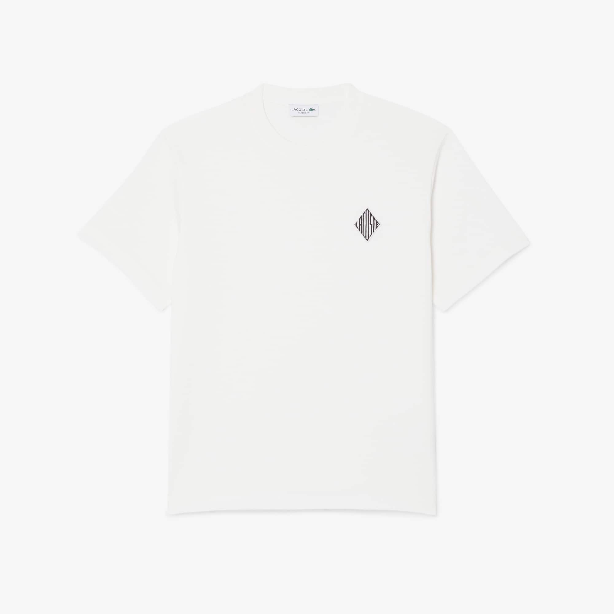 Classic Fit Heavy Badge Accent T-Shirt - White