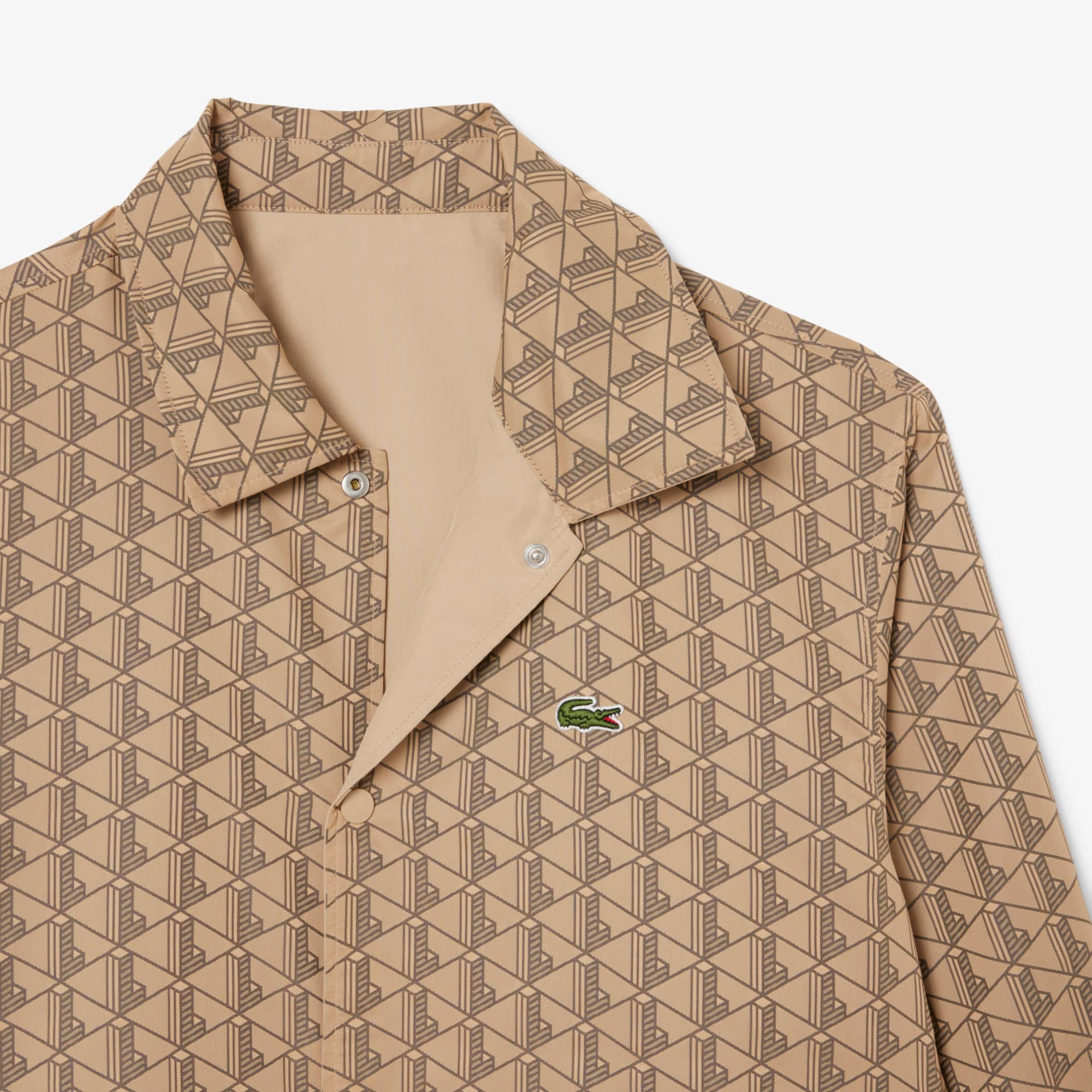 Men's Reversible Monogram Jacket - Beige