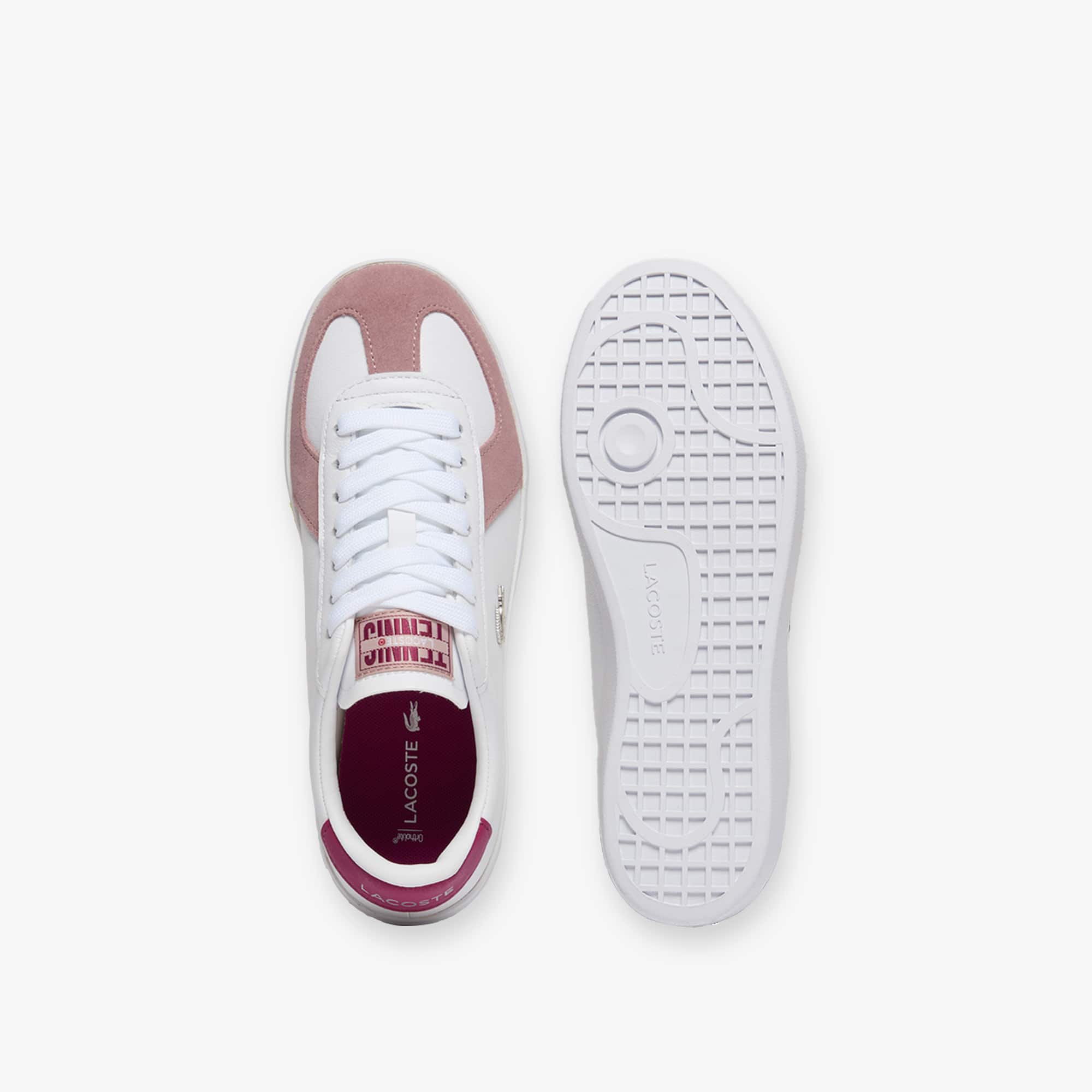 Women's Baseshot Pro Leather Sneakers - WHITE/PINK