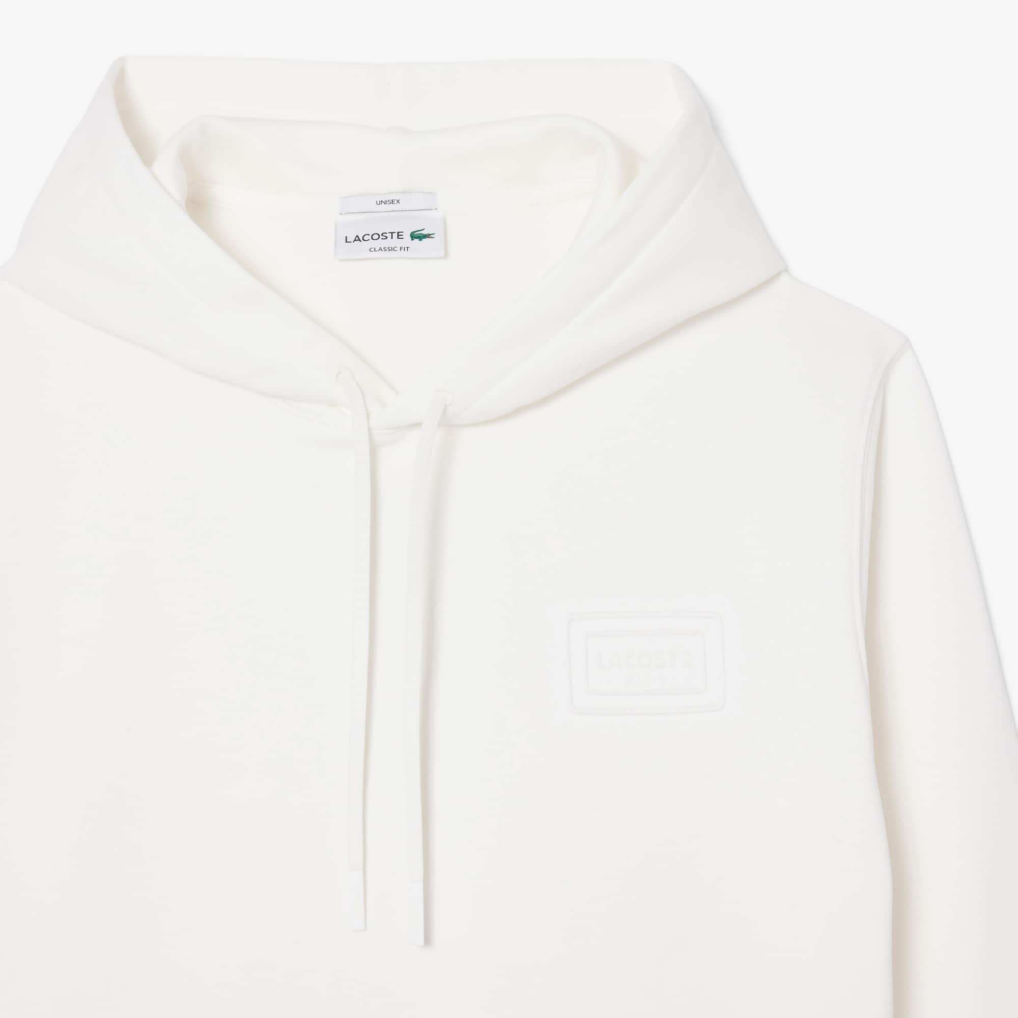 Embossed Branding Hoodie - White