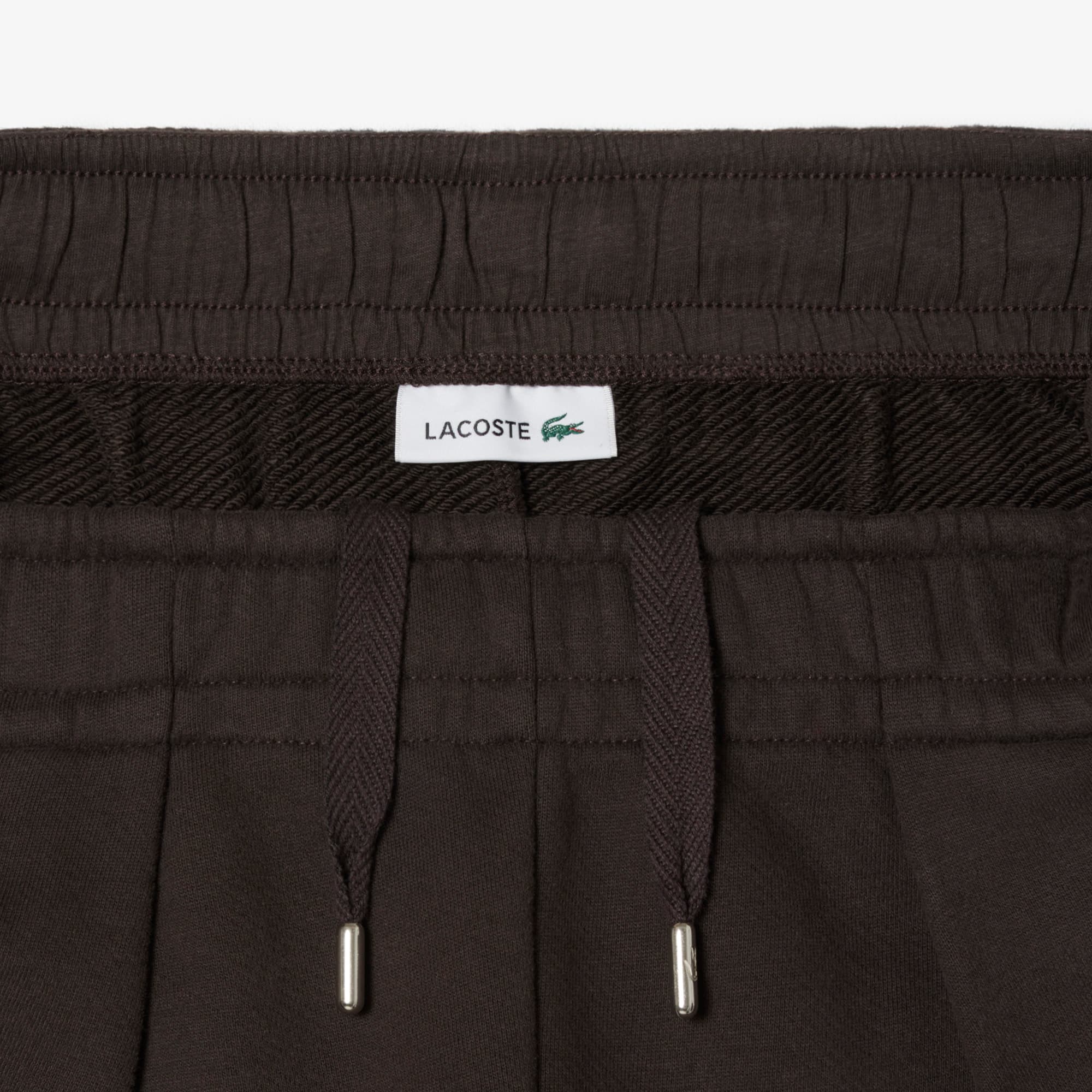 Women's Wide Leg Fleece Sweatpants - Brown