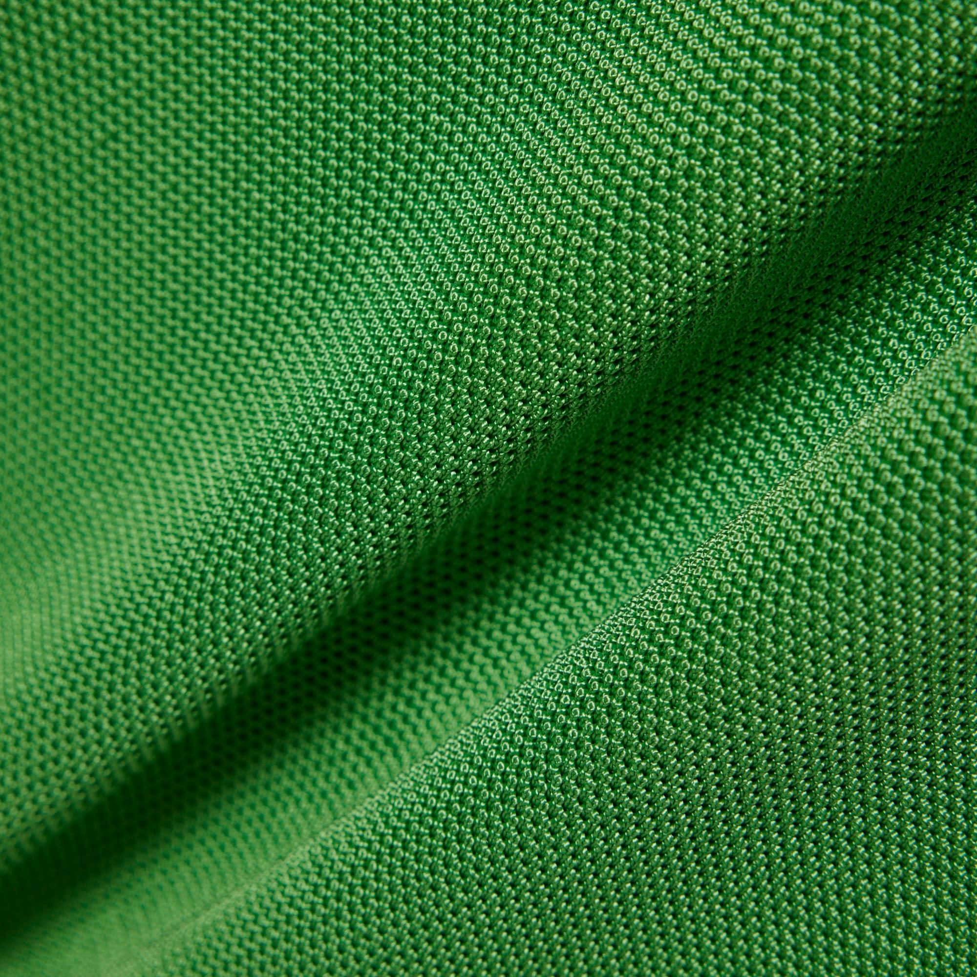 Fluid Satin Piqué Polo Dress - Vert