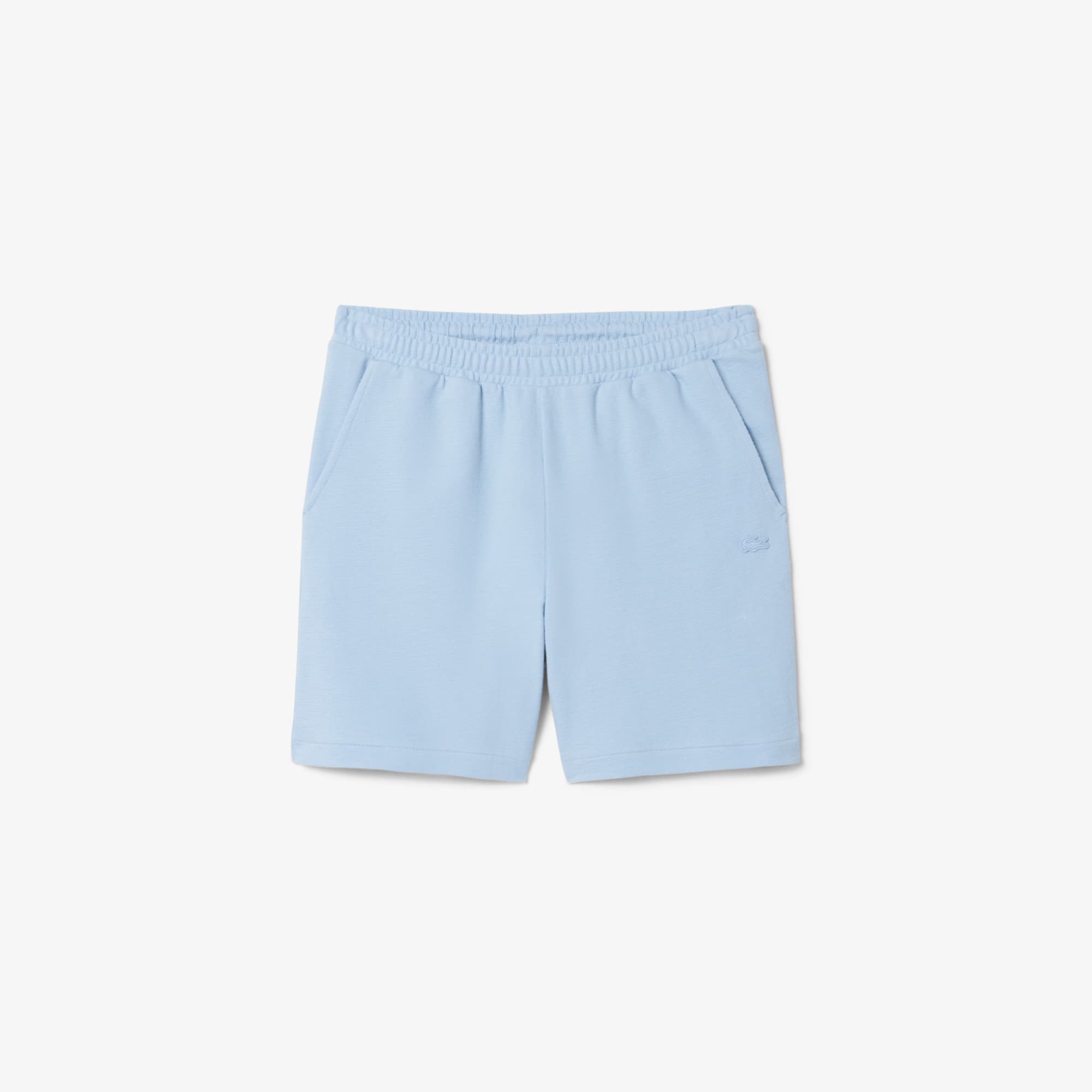 Textured Jersey Shorts - Light Blue