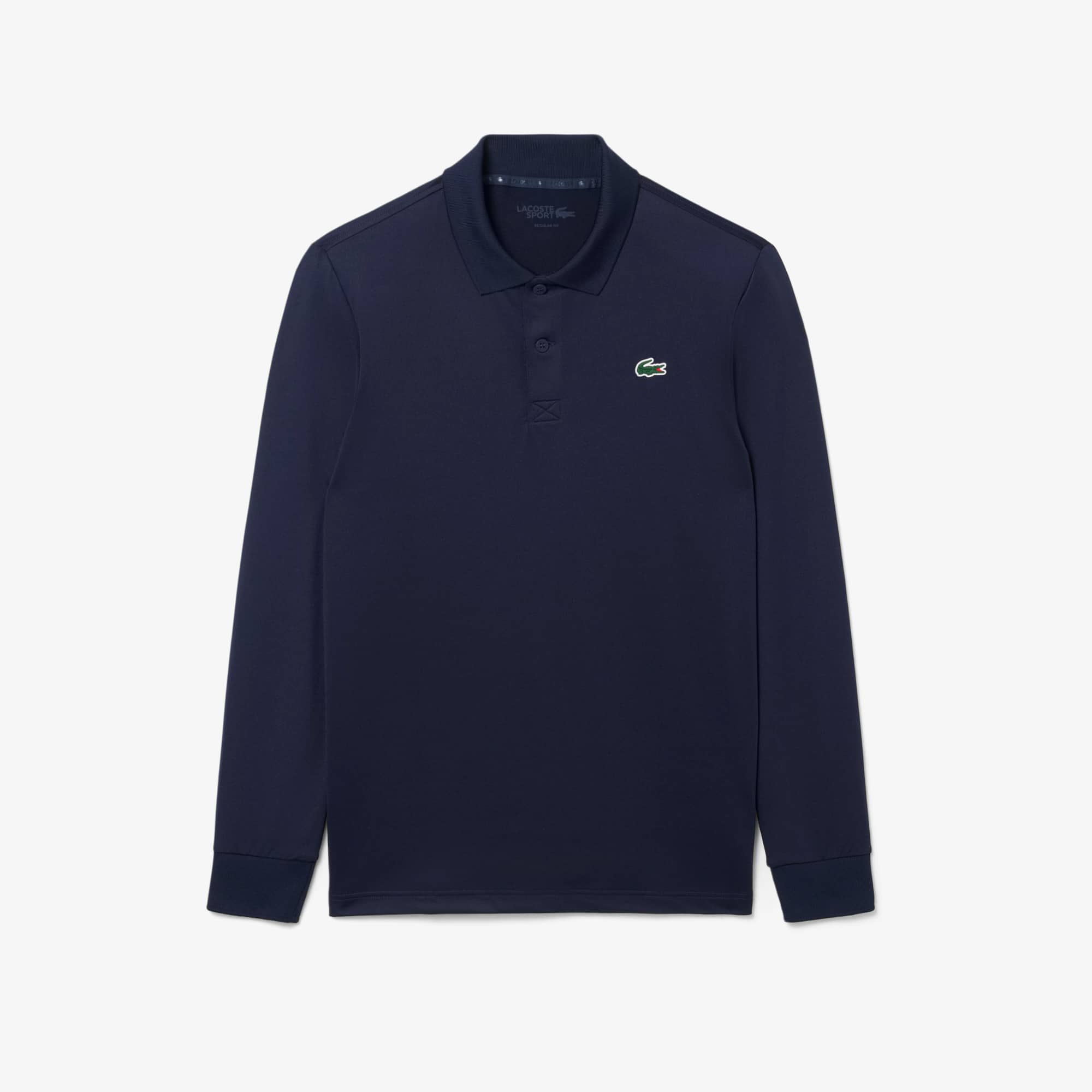 Regular Fit Ultra Dry Long Sleeved Golf Polo - Navy Blue