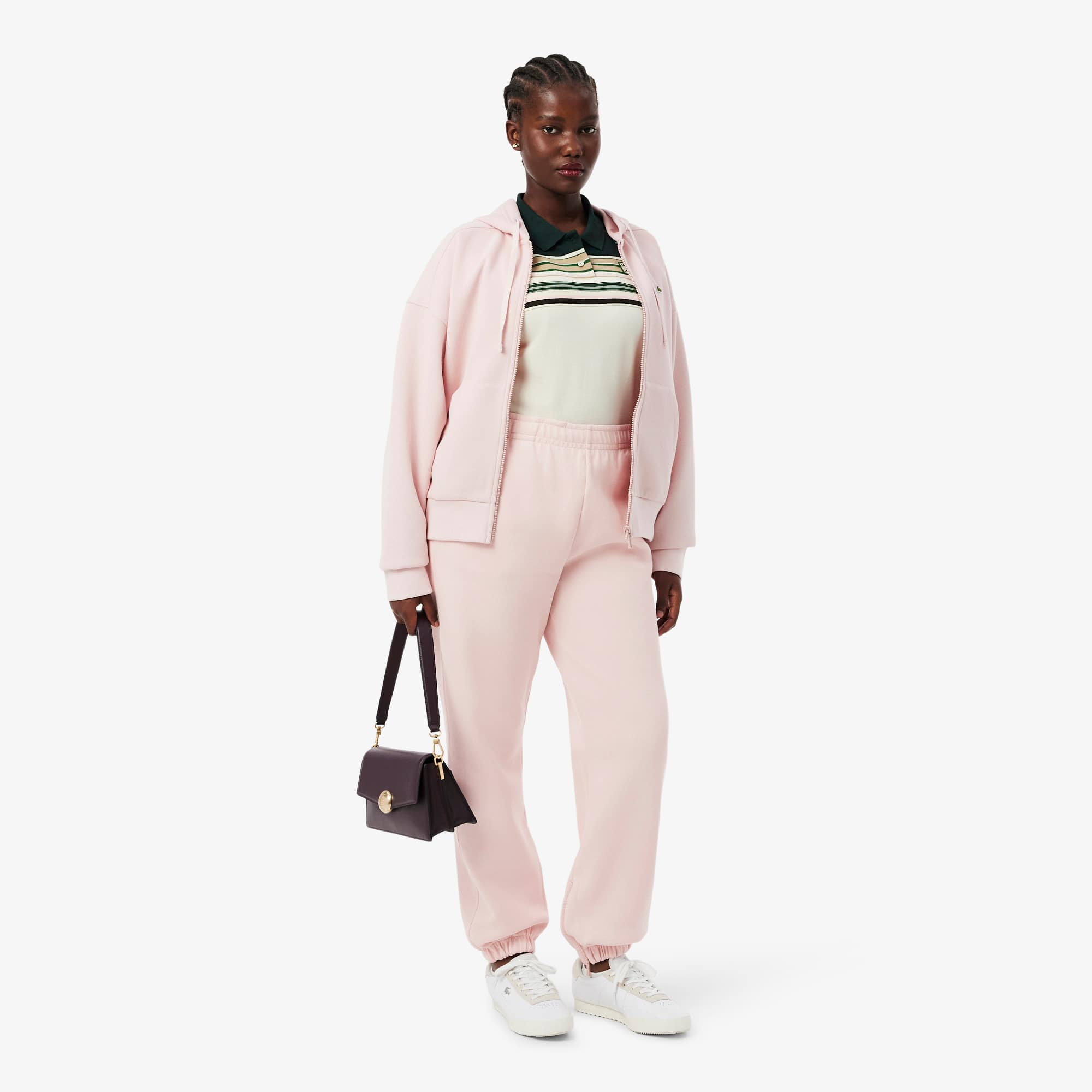 Women's Piqué Sweatpants - Light Pink