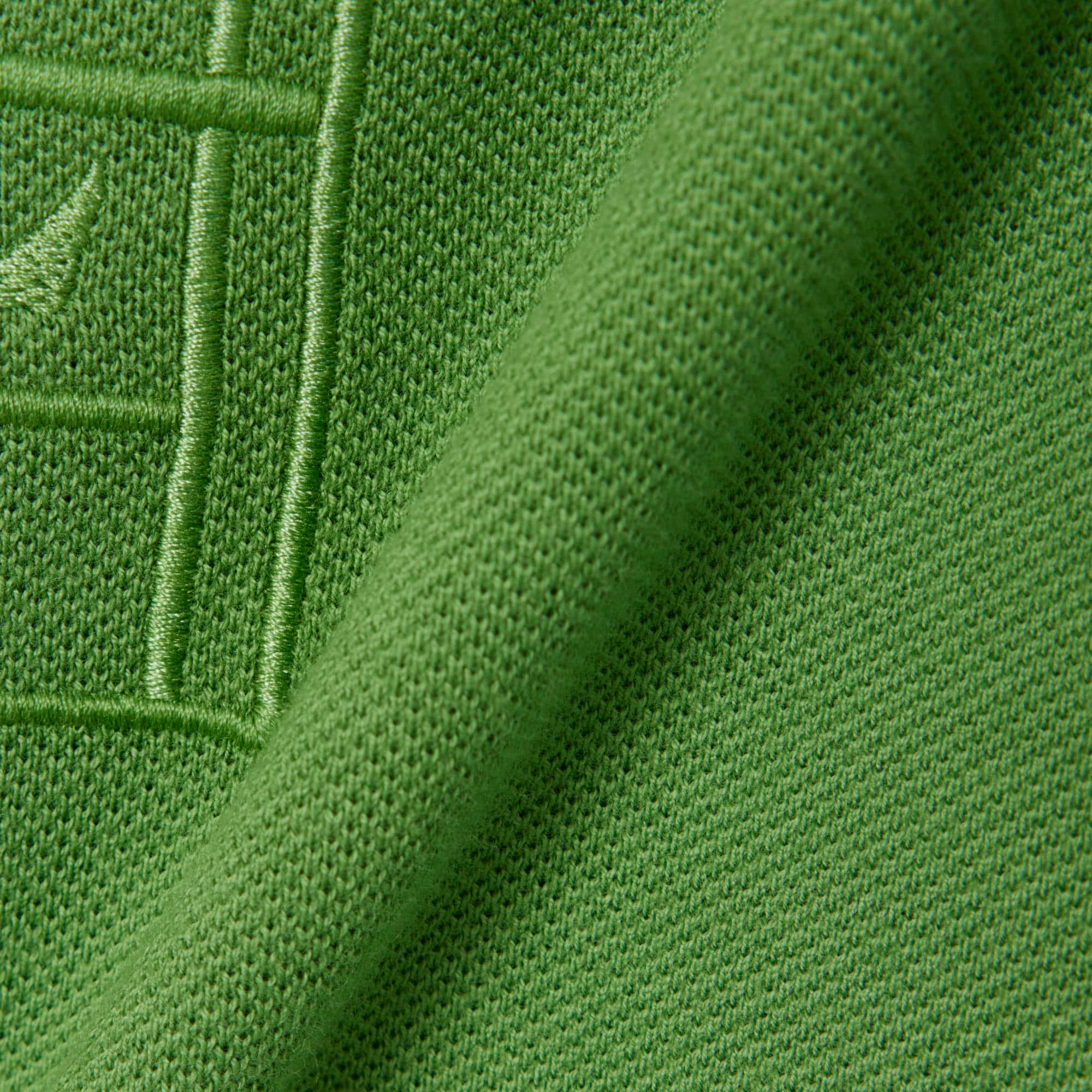 Classic Fit Embroidery Detail Petit Piqué Polo - Green