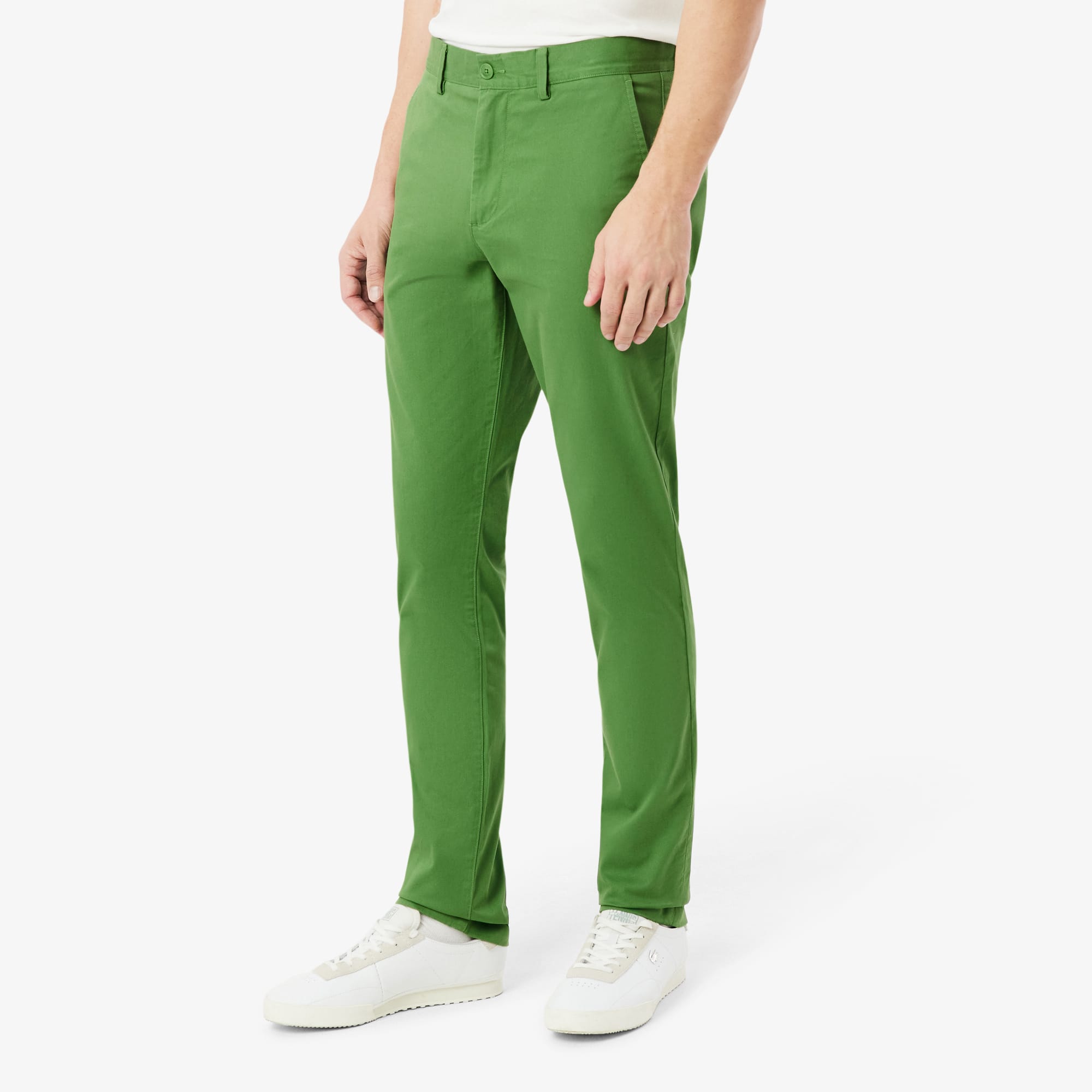 Slim Fit Stretch Twill Chino Pants - Green