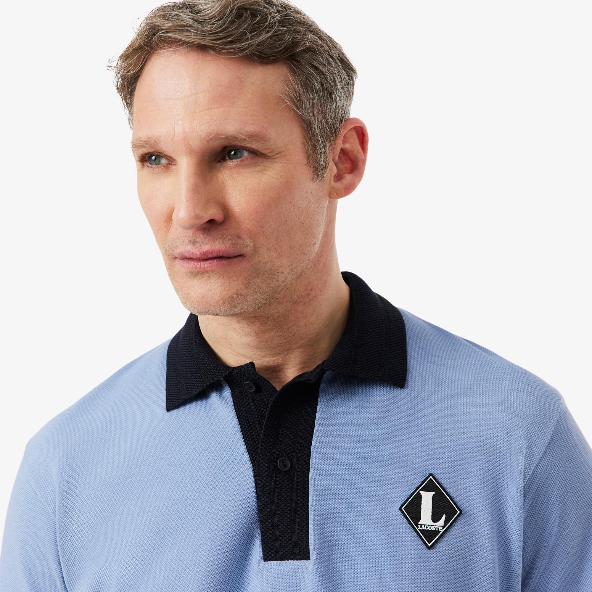 Made In France Classic Fit Badge Polo - Light Blue