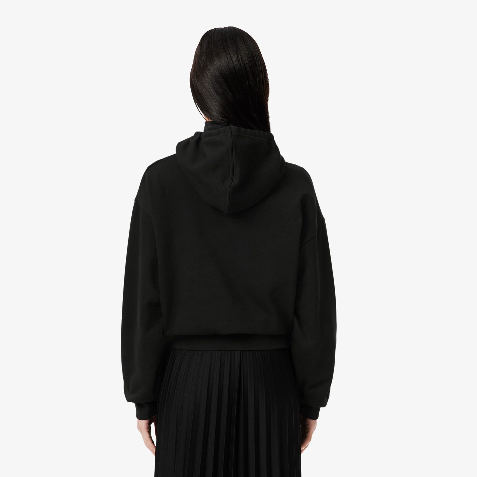 Women's Oversized Logo Hoodie - Black