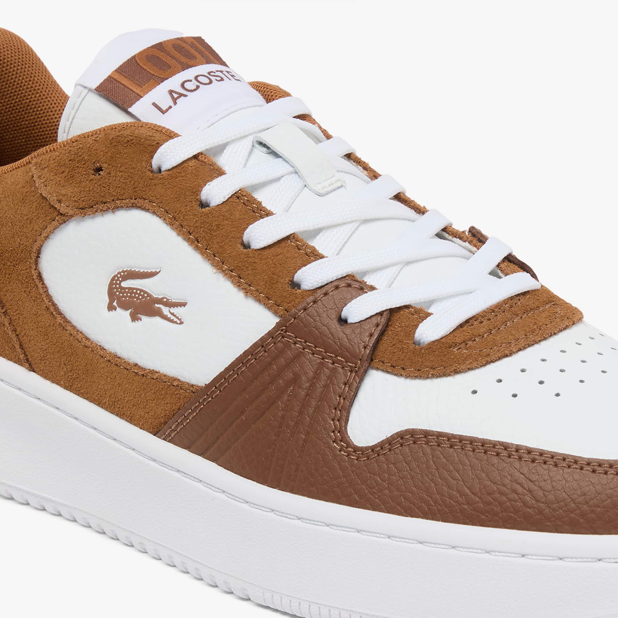 Men's L001 Set Leather Sneakers - BRW/WHT