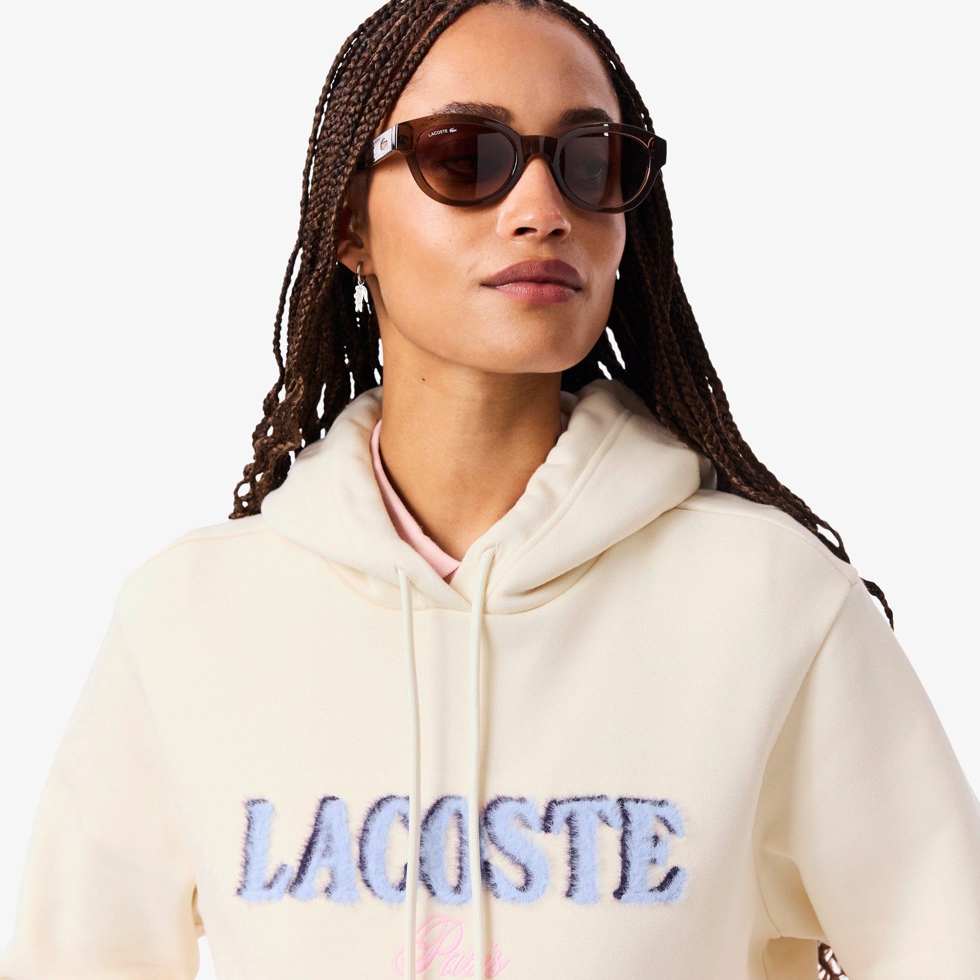Women's Fleece Logo Hoodie - Cream