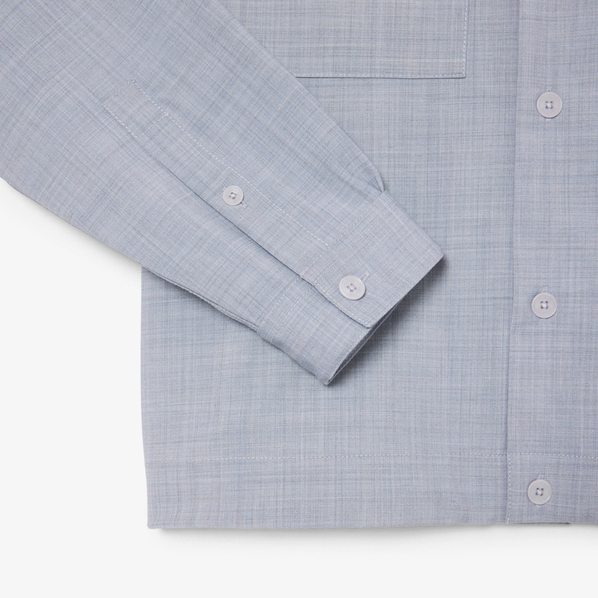 Oversized Wool Blend Overshirt - Light Grey