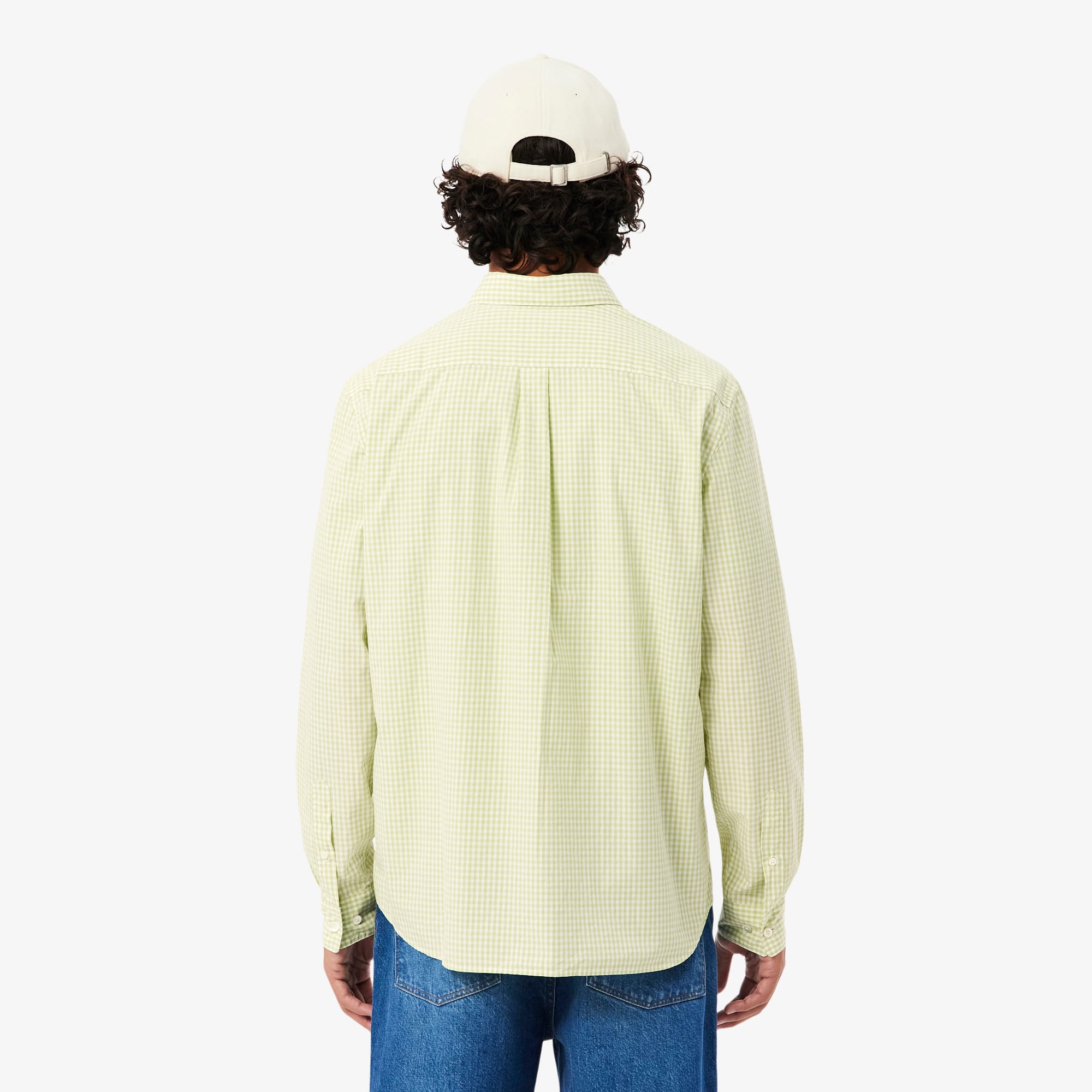 Regular Fit Plaid Poplin Shirt - Blanc / Vert