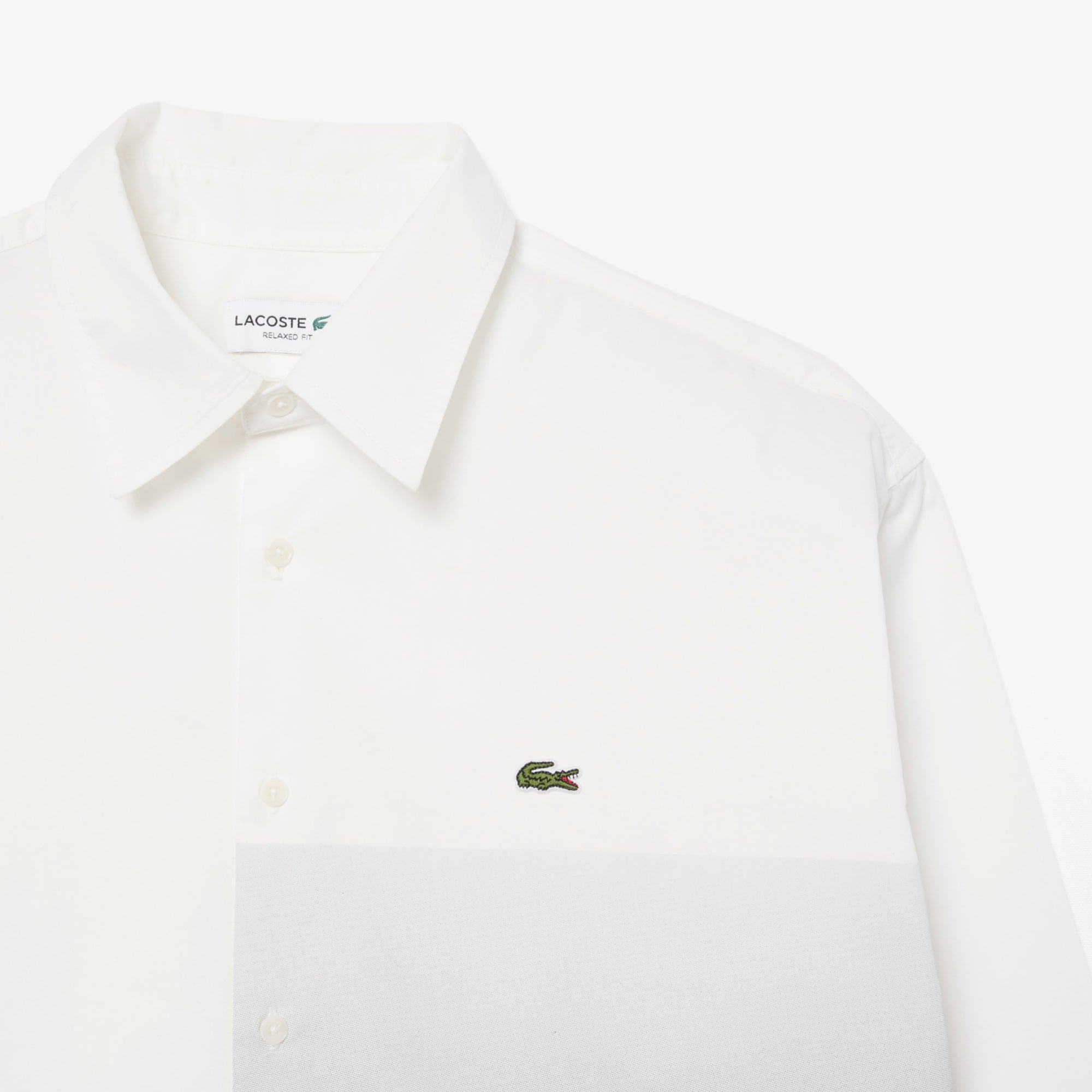 Relaxed Fit Printed Cotton Twill Shirt - White