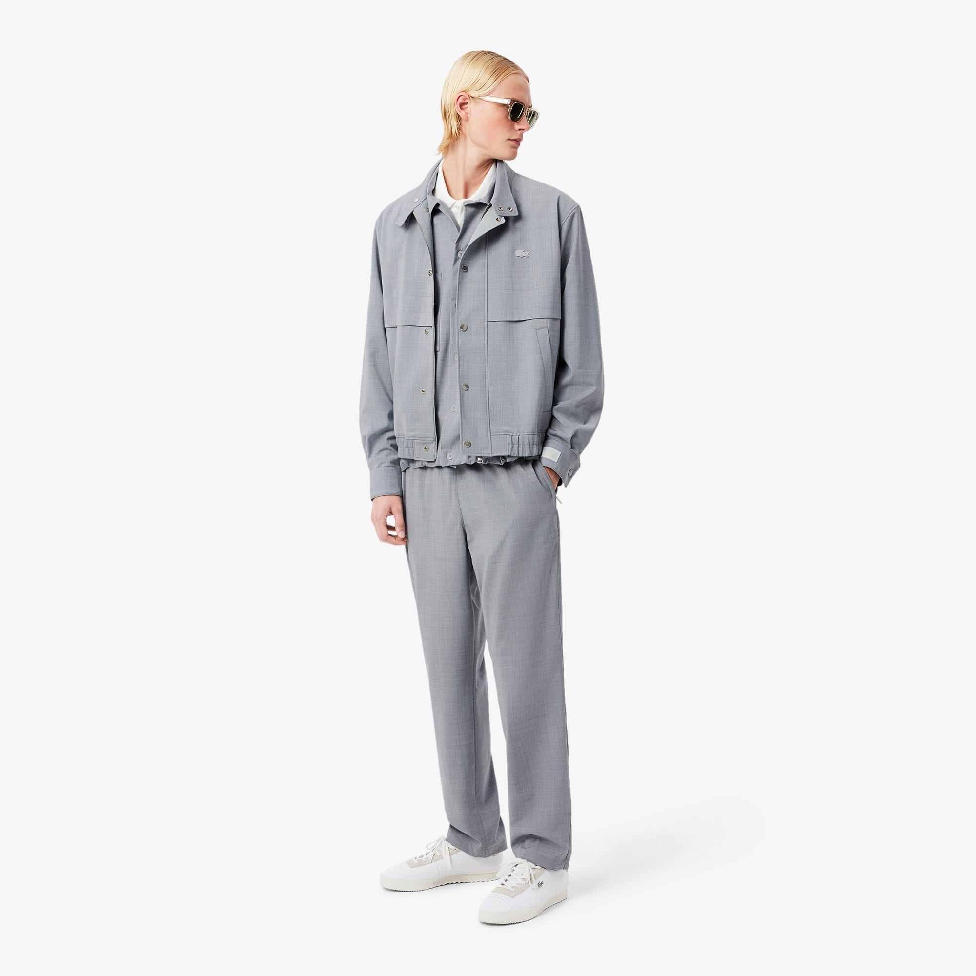 Men's Regular Fit Wool Flannel Chino Pants - Light Grey