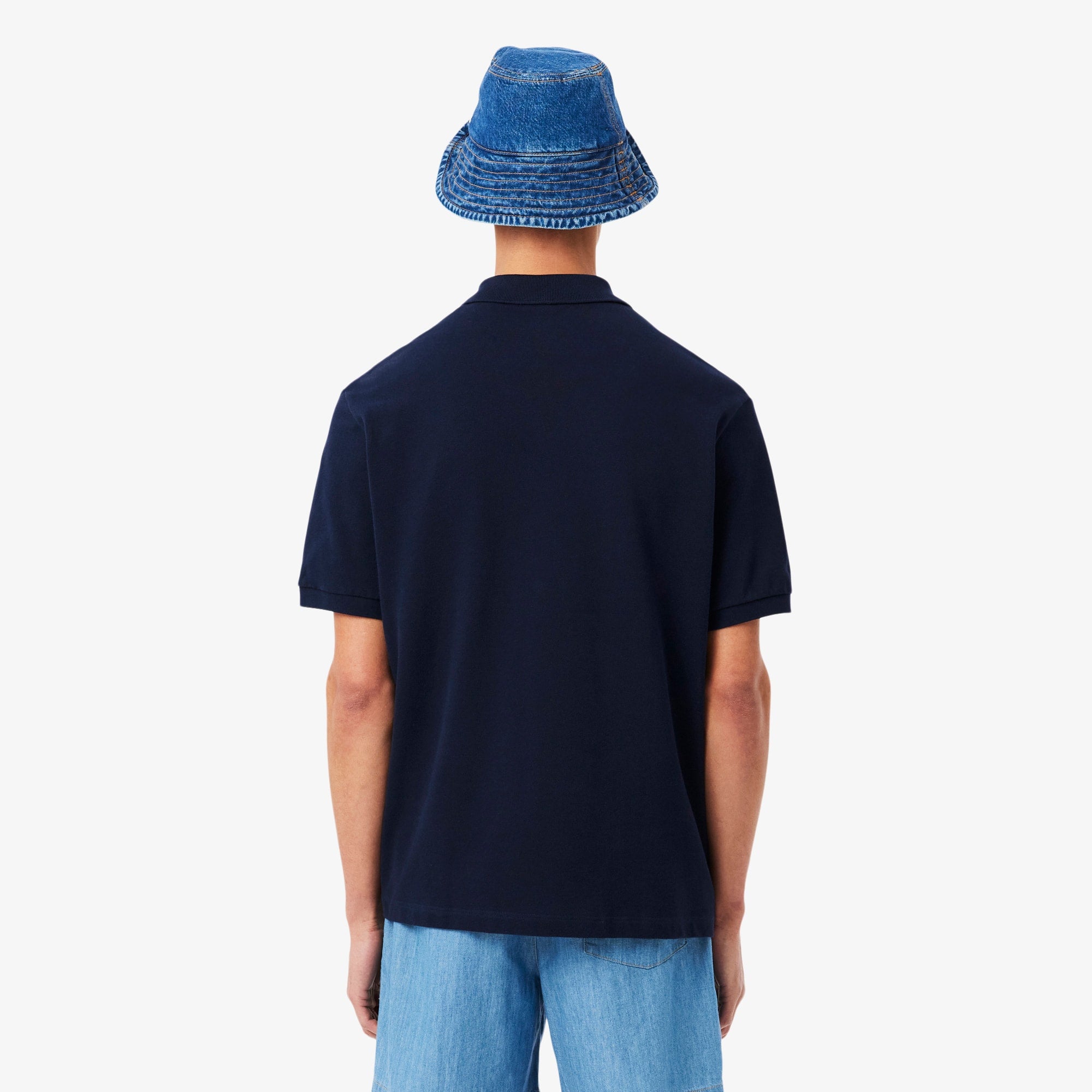 Men's Loose Fit Heavy Piqué Polo - Navy Blue