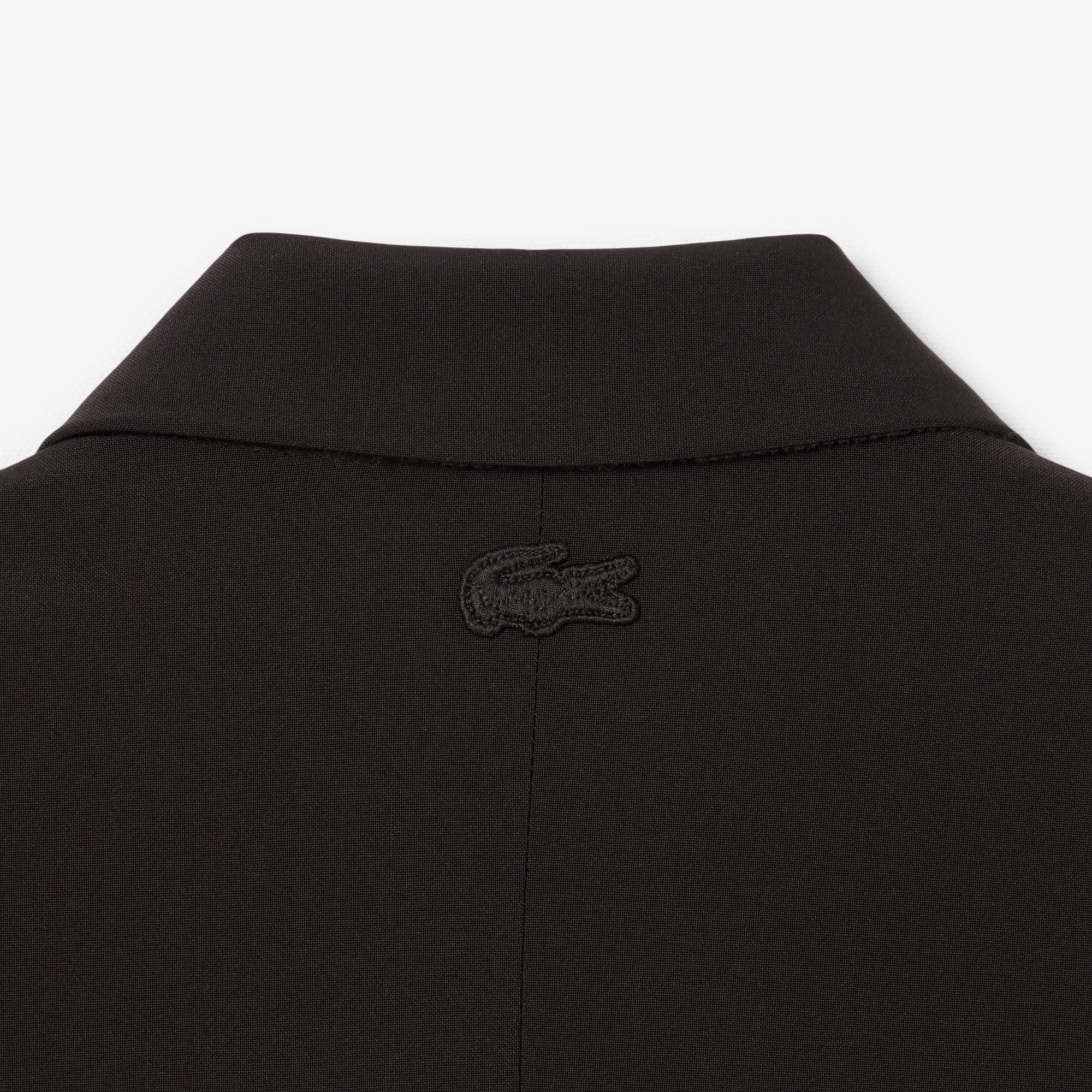 Women's Embroidered Logo Slim Fit Wool Blazer - Brown