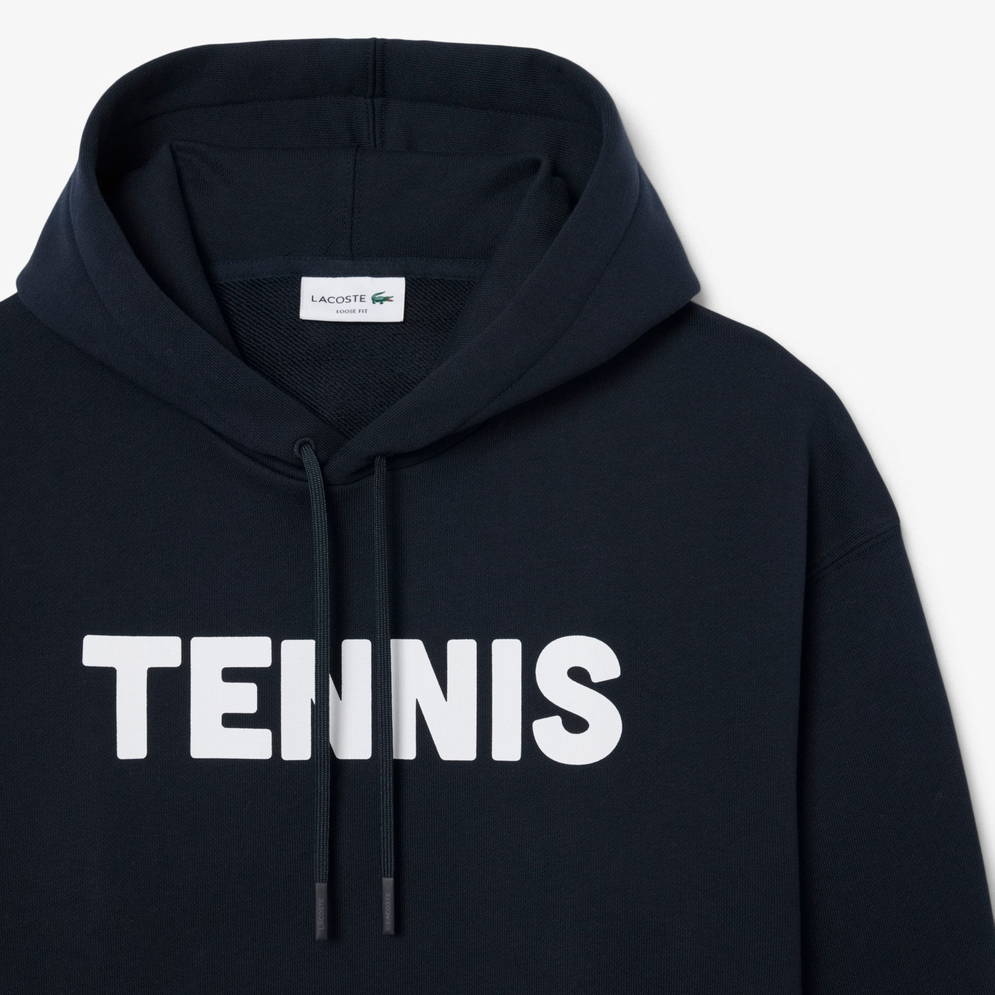 Tennis Print Hoodie - Black