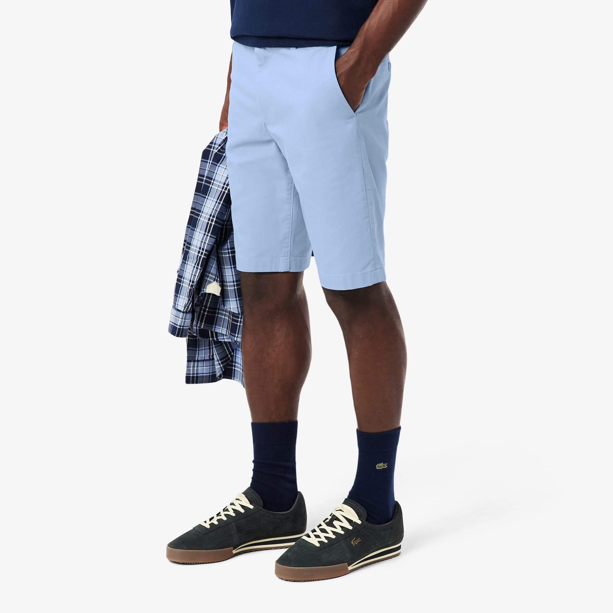 Stretch Twill Chino Shorts - Light Blue