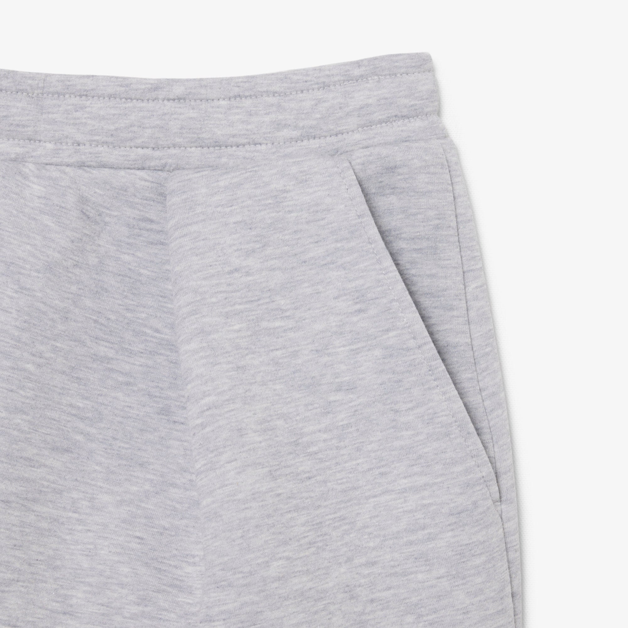 Pleated Cotton Shorts - Grey Chine