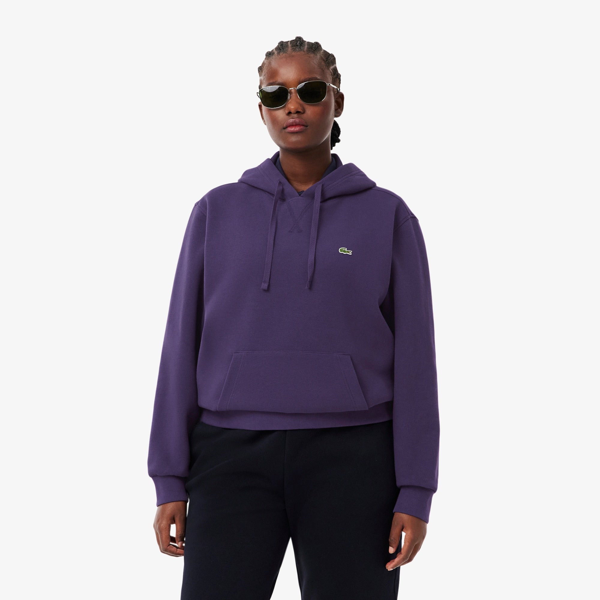 Women's Piqué Hoodie - Purple