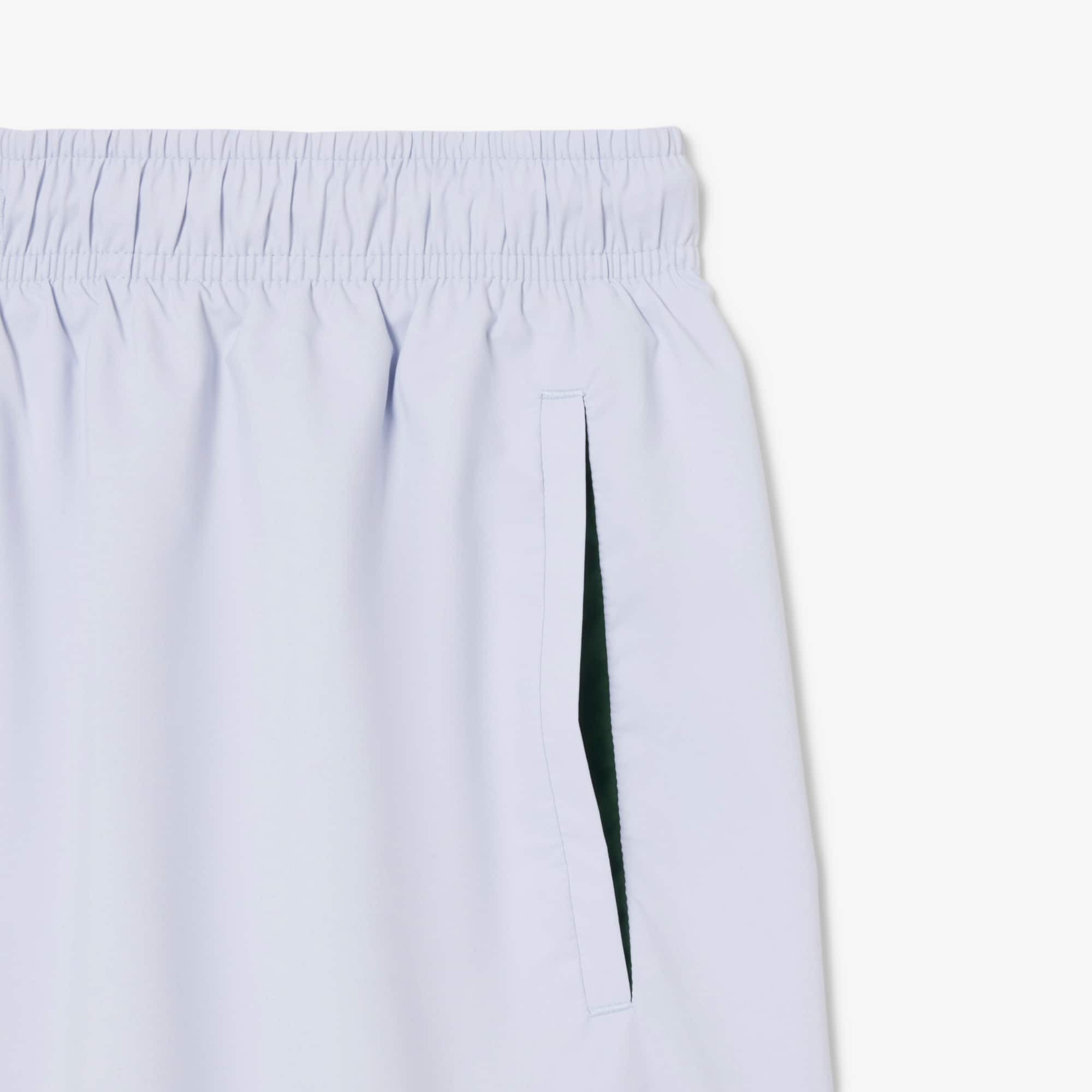 Men's Quick-Dry Swim Trunks - Light Blue / Green