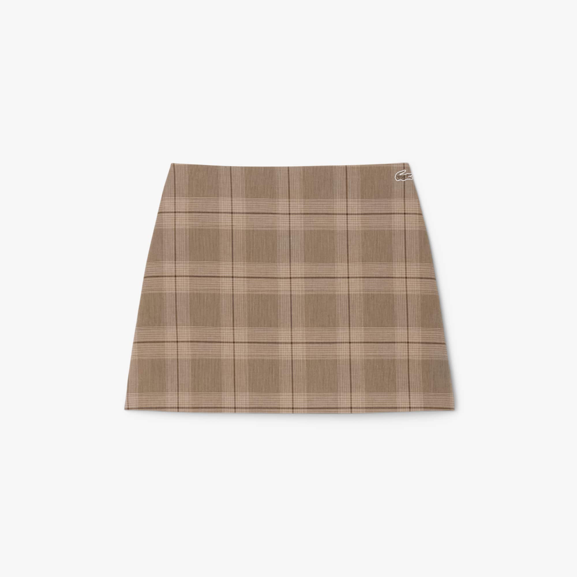 Women's Water-Repellent Plaid Skirt - Beige / Yellow / Brown / Light Pink
