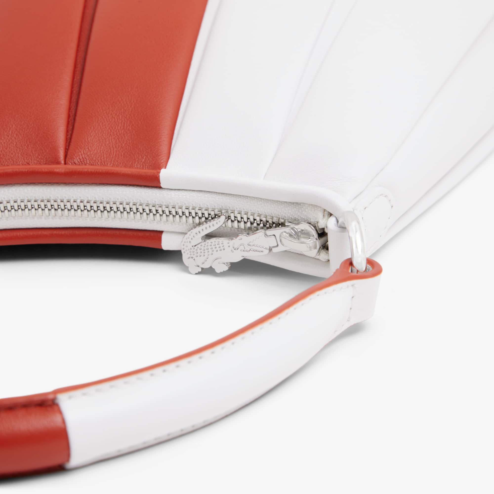 Runway Small Lenglen Two-Tone Leather Bag - ORANGINE WHITE