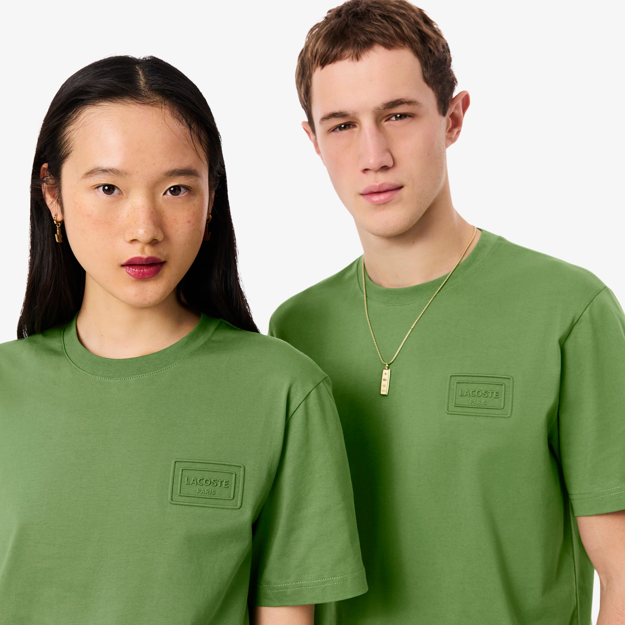 Embossed Branding Jersey T-Shirt - Green