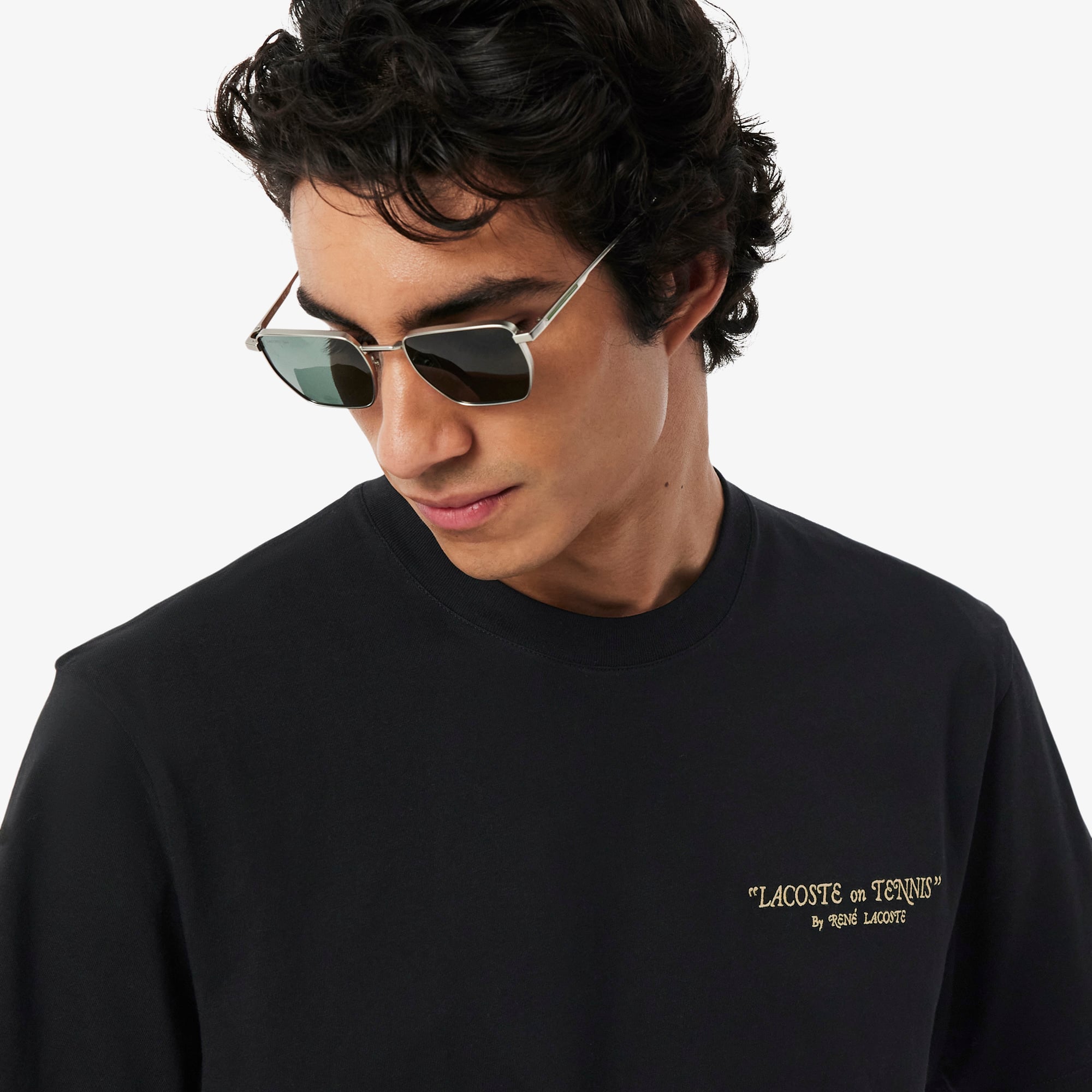 Embroidered Cotton T-Shirt - Black