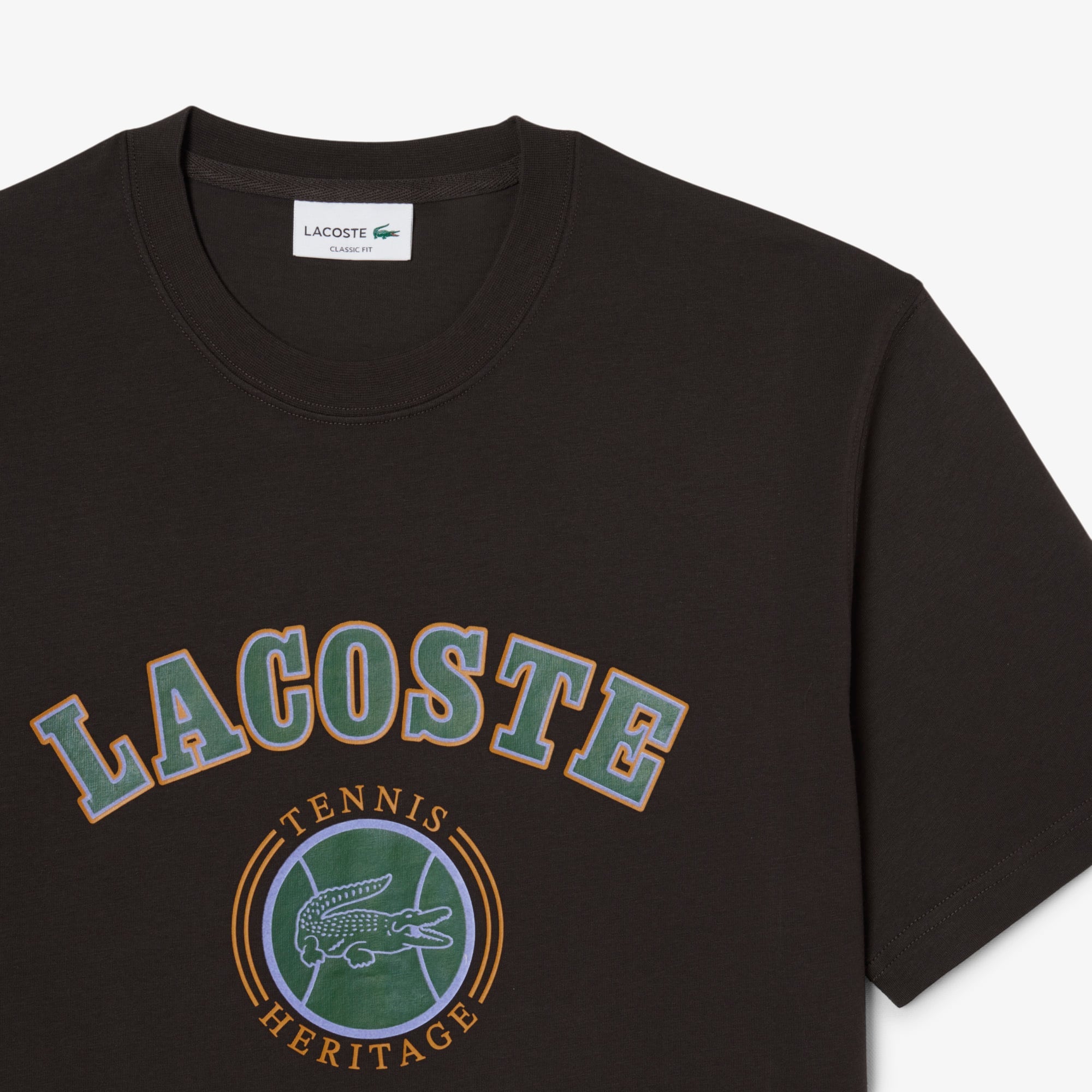 Men's Print Cotton T-Shirt - Brown