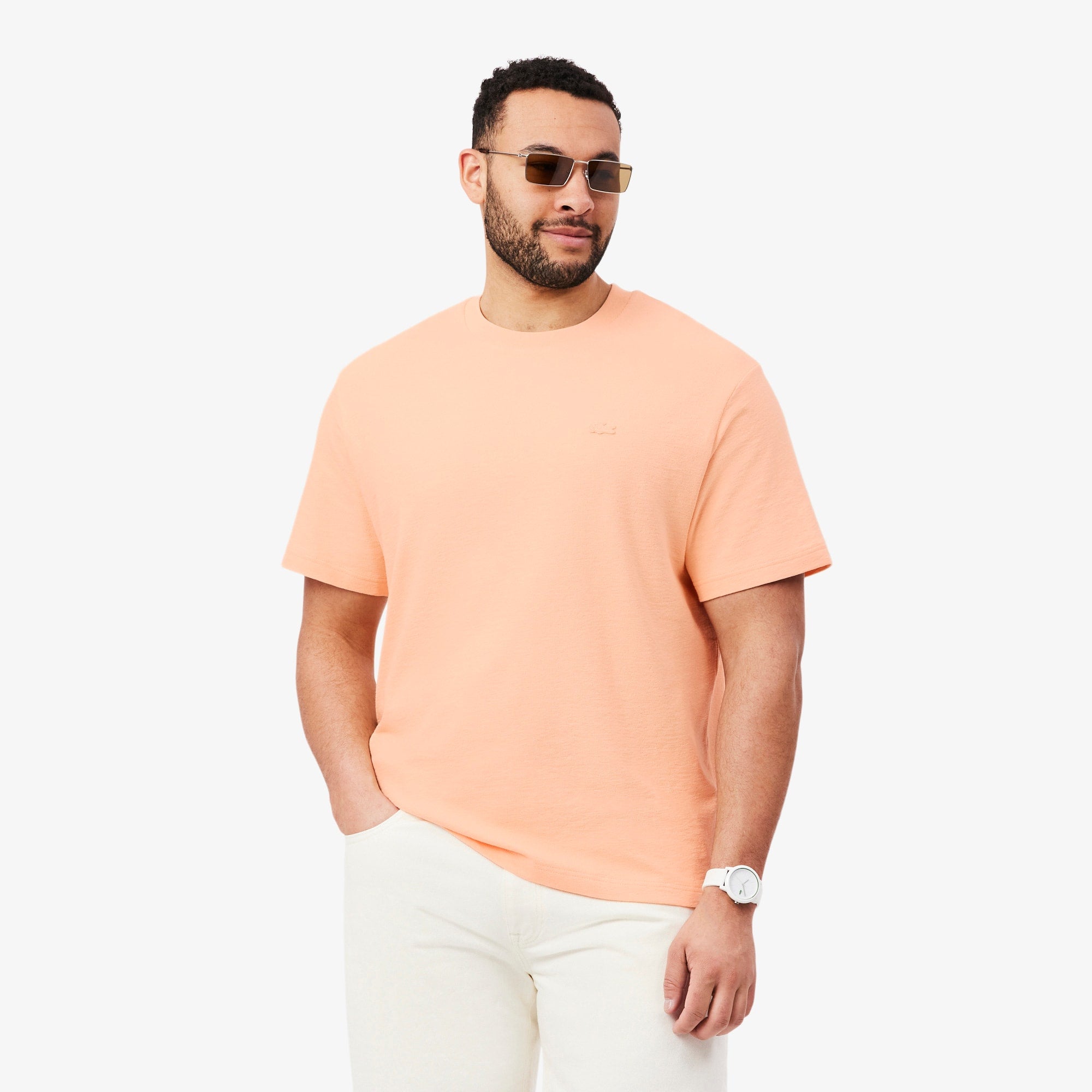 Textured Jersey T-Shirt - Rose Pale