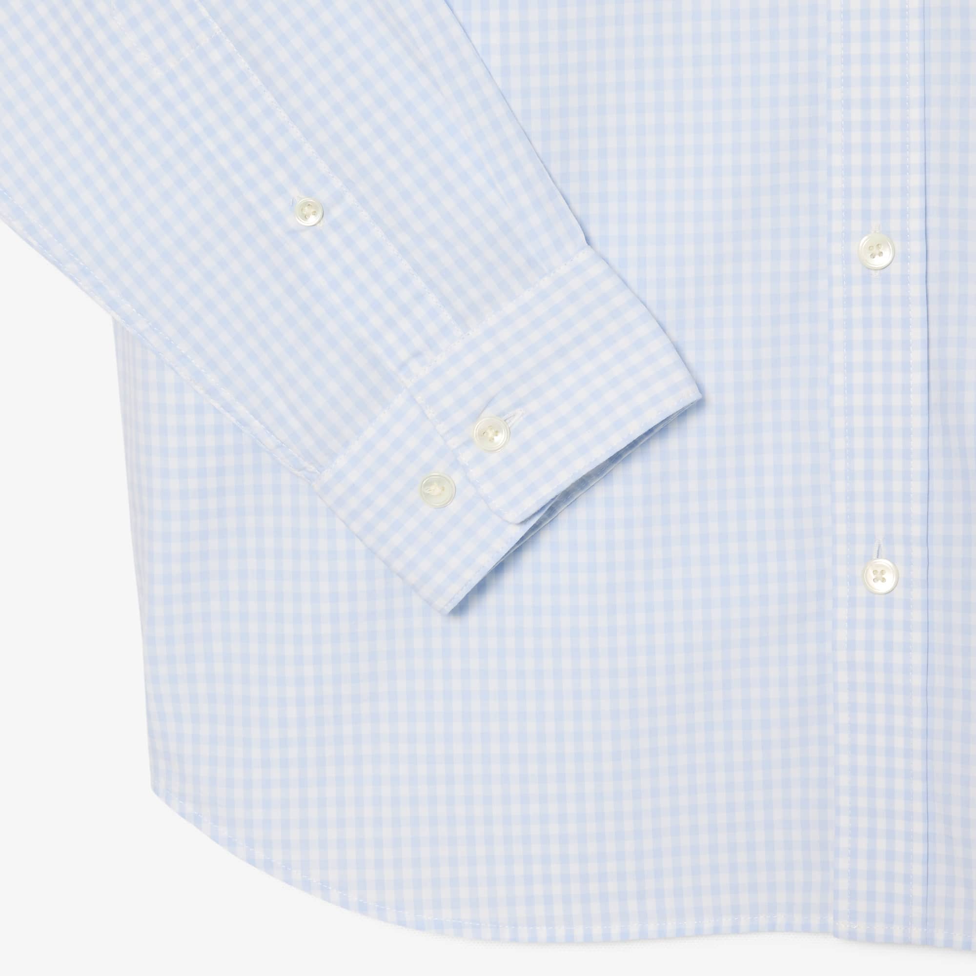 Regular Fit Plaid Poplin Shirt - White / Light Blue