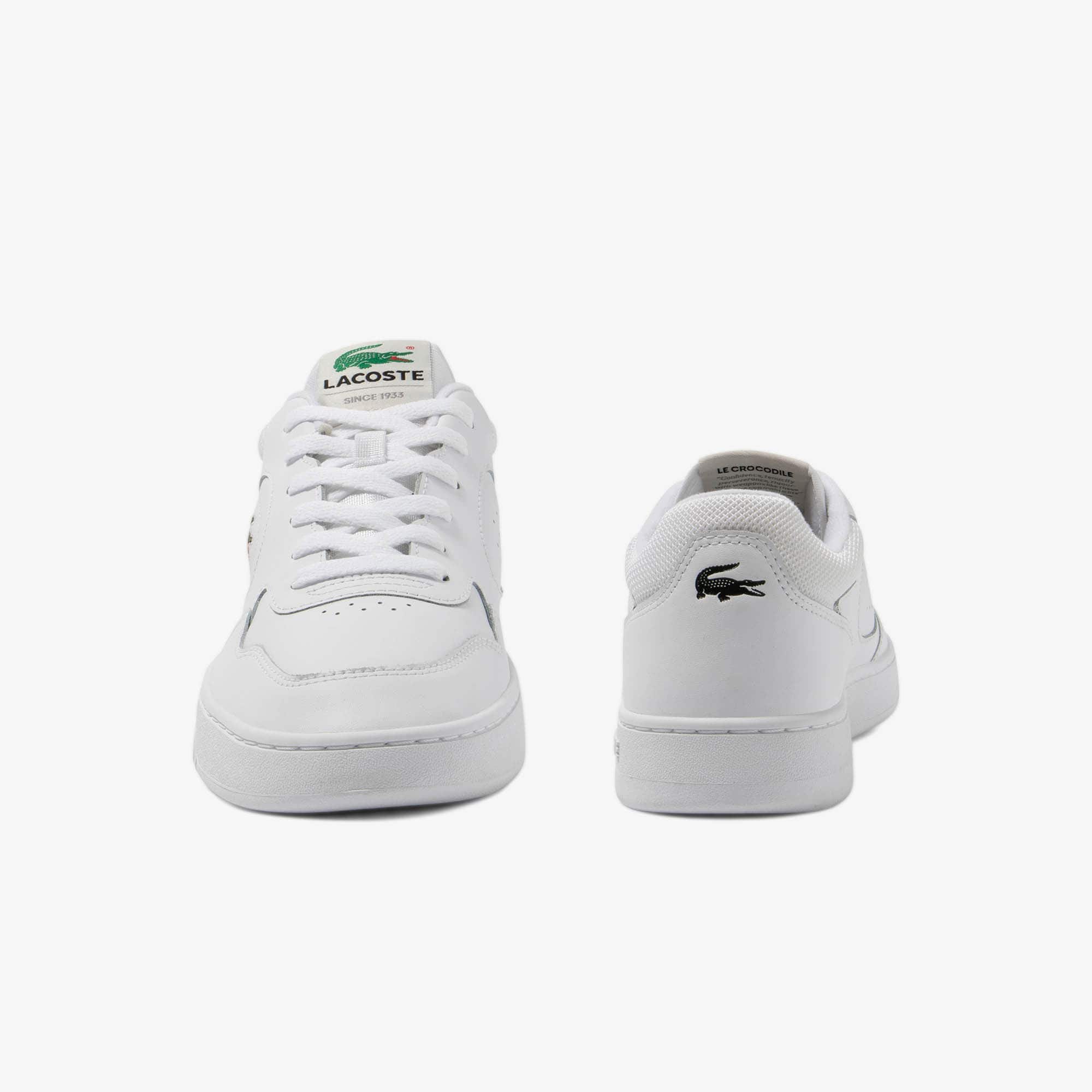 Men's Lineset Leather Sneakers - WHITE/WHITE