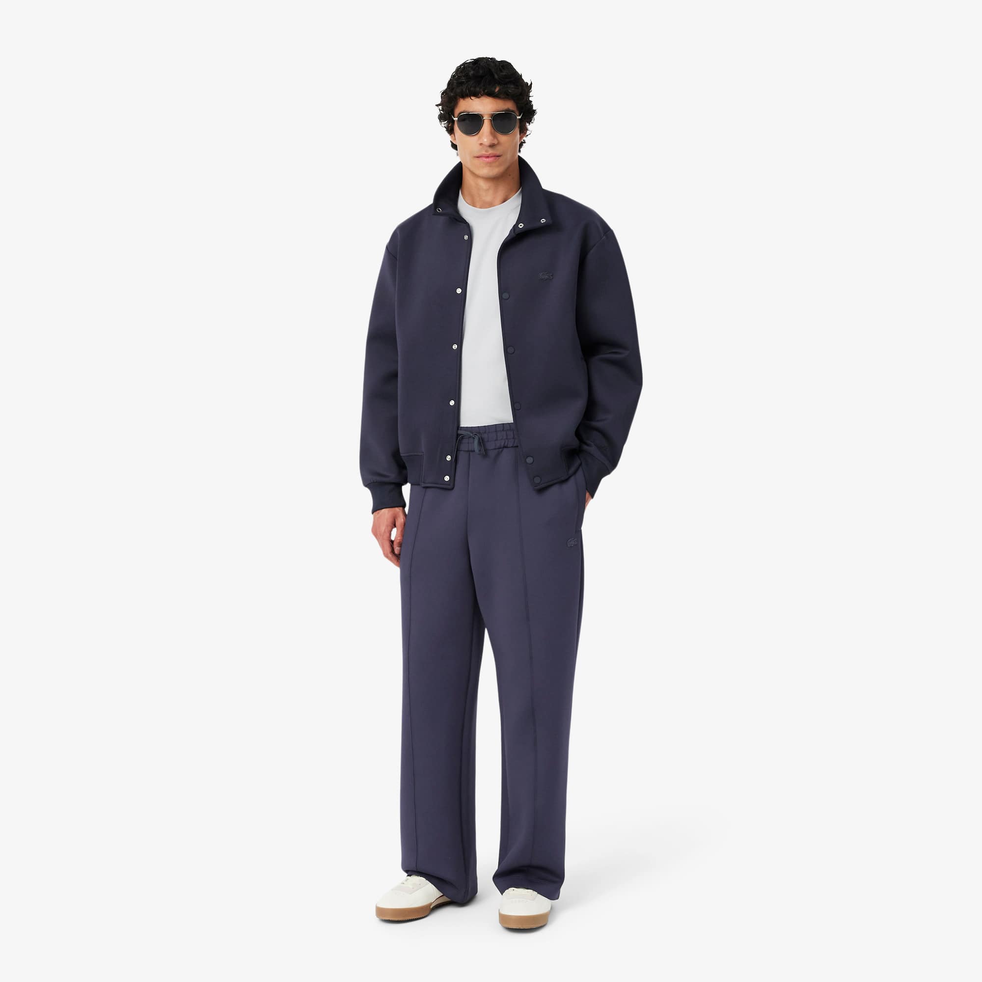 Loose Fit Embroidered Joggers - Dark Grey