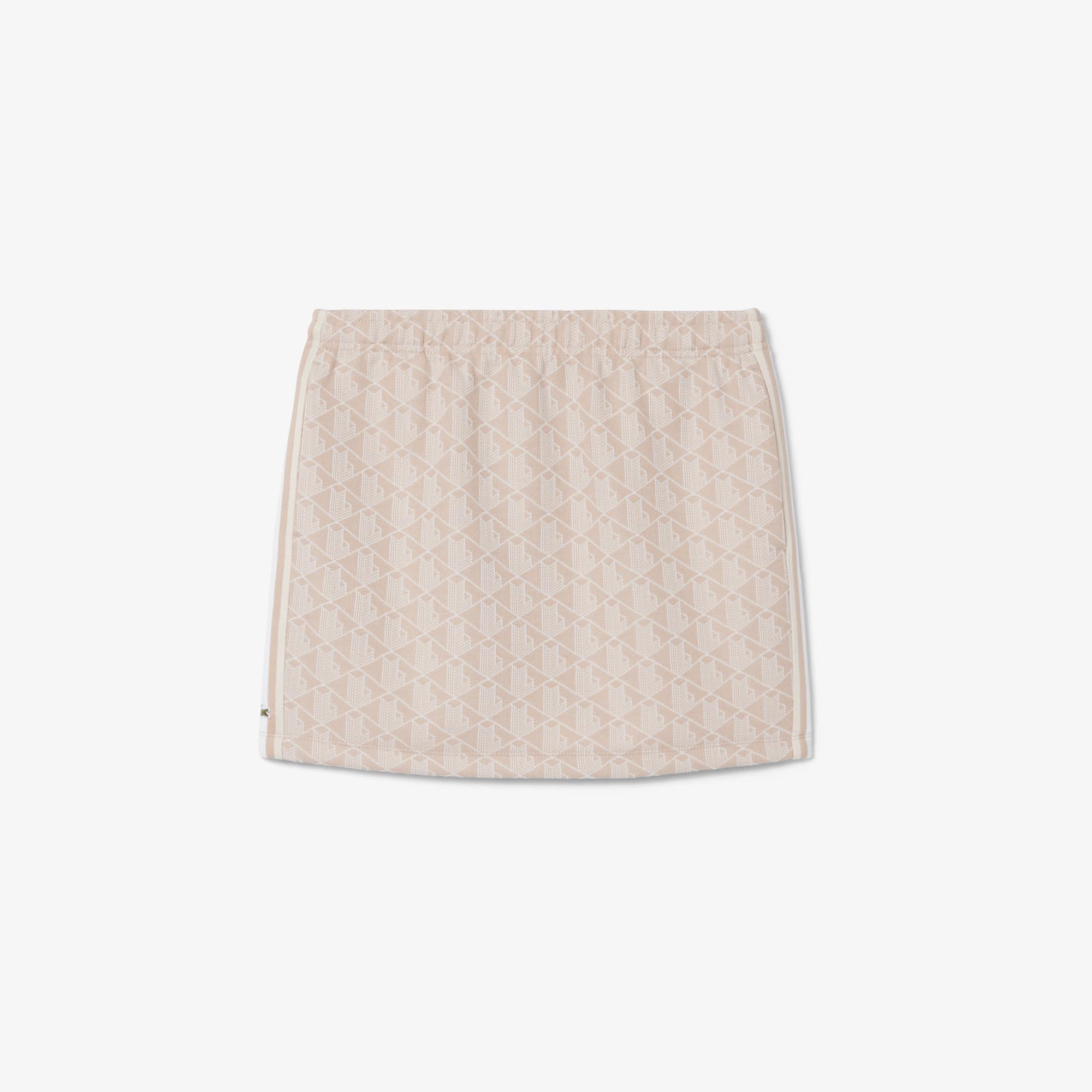 Monogram Skirt - Beige / Blanc